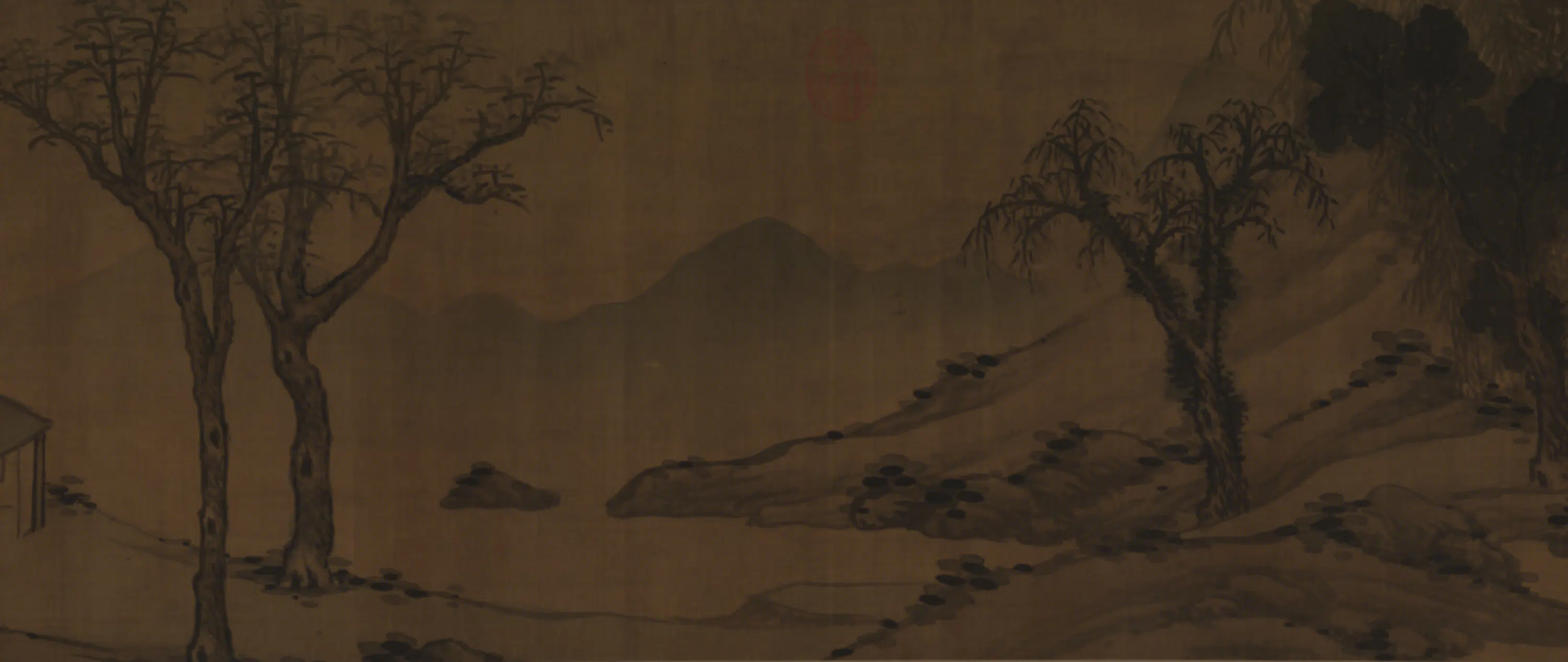 元朝【黄公望】《赵雍合作山水卷》 第5张