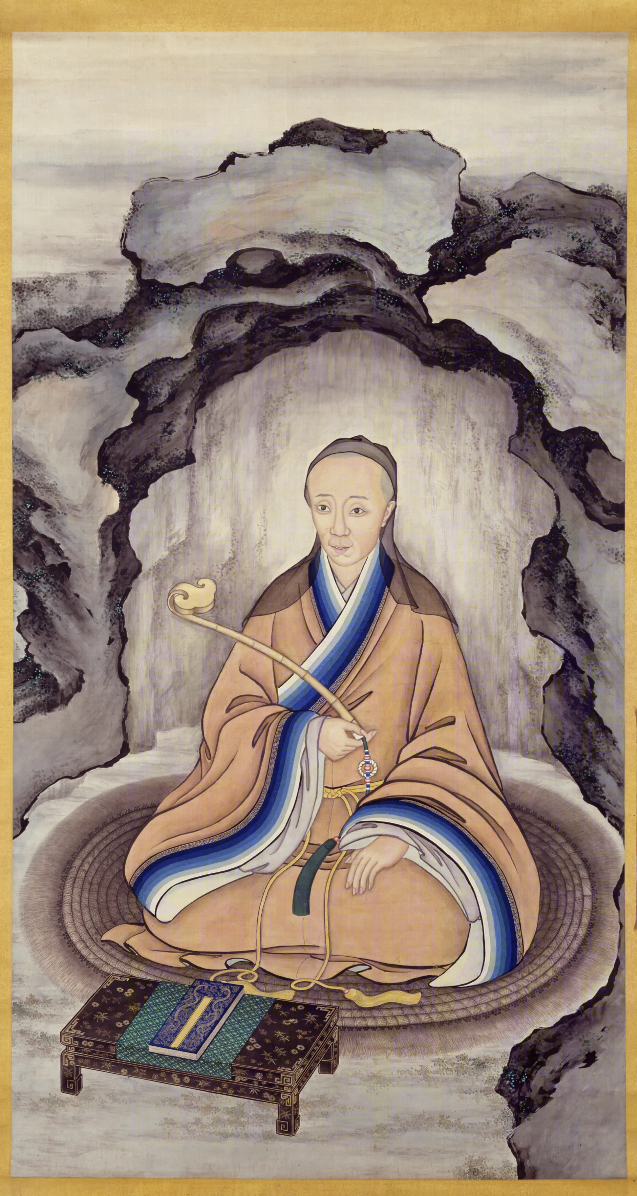 清代【爱新觉罗·载淳（同治）】《清人画载淳僧装像轴》