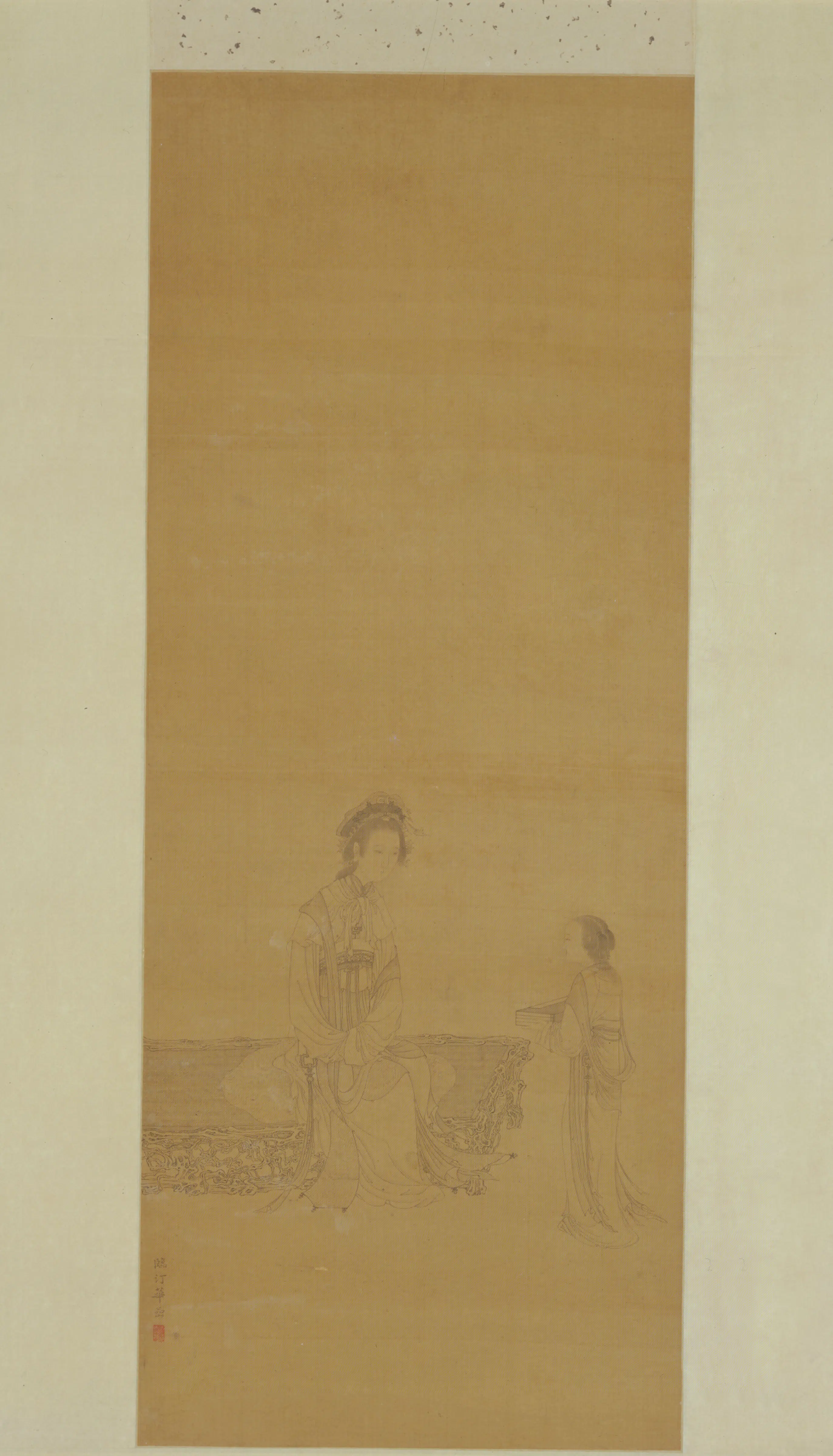 清代【华喦】《仕女图轴》