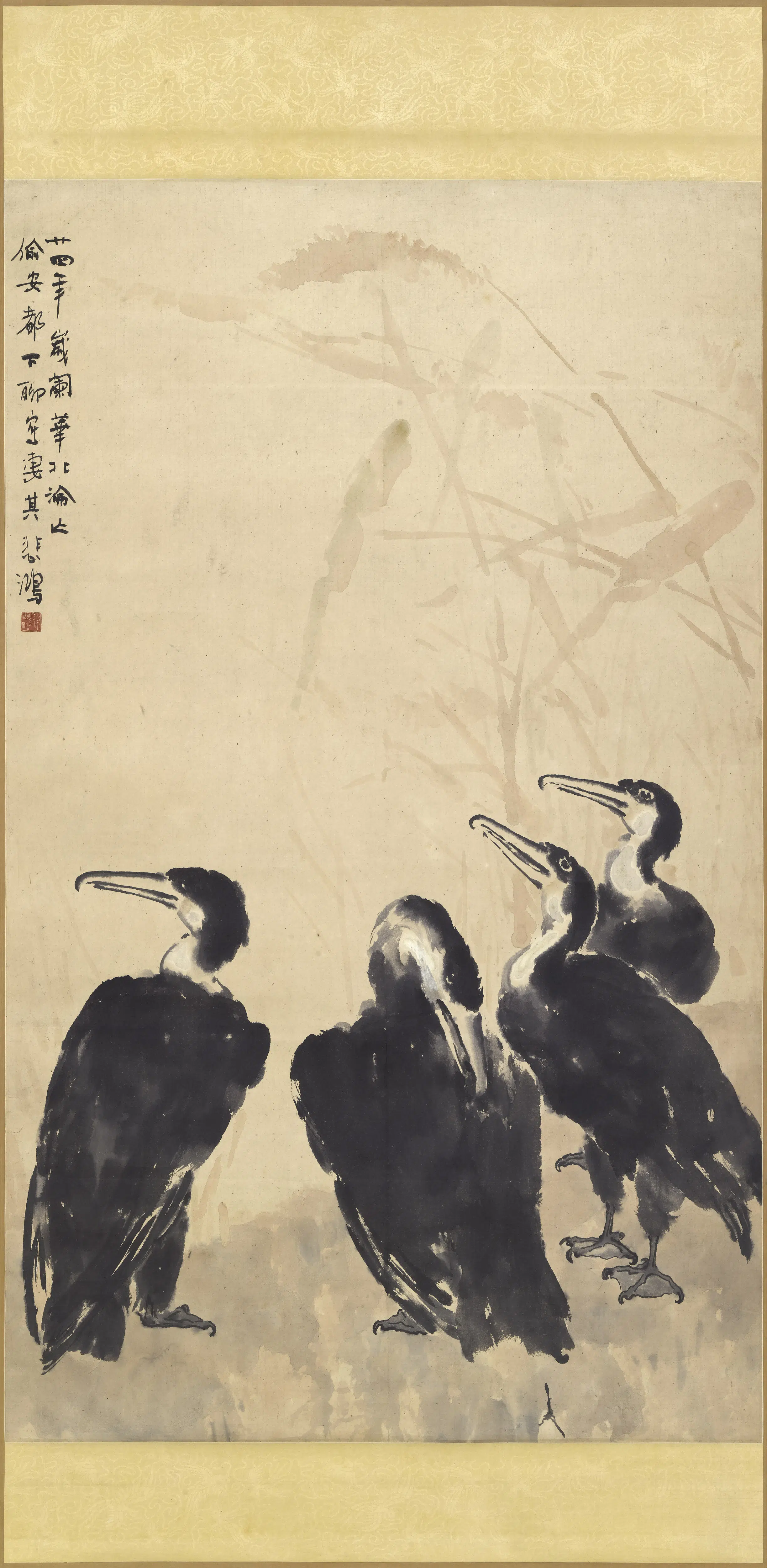 近现代【徐悲鸿】《鹈鹕图轴》