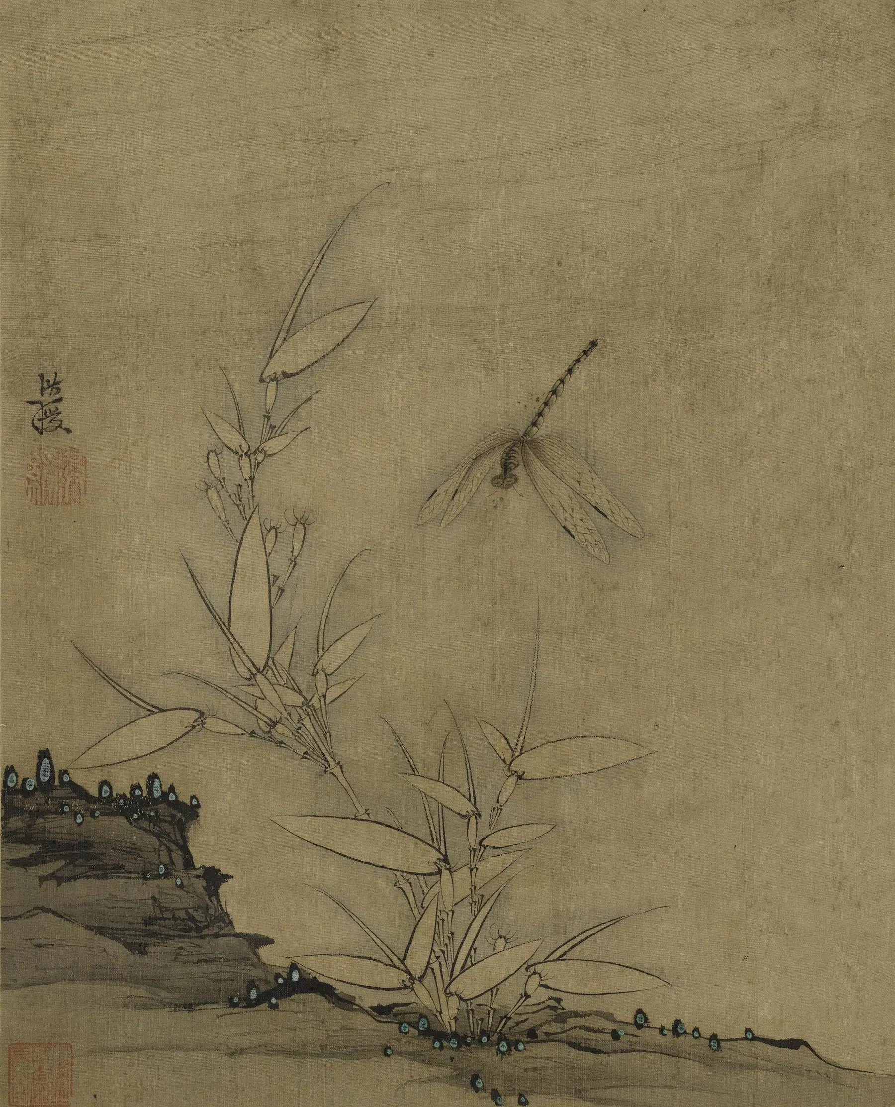 明朝【陈洪绶】《花鸟草虫册》 第6张 明朝【陈洪绶】《花鸟草虫册》 第6张