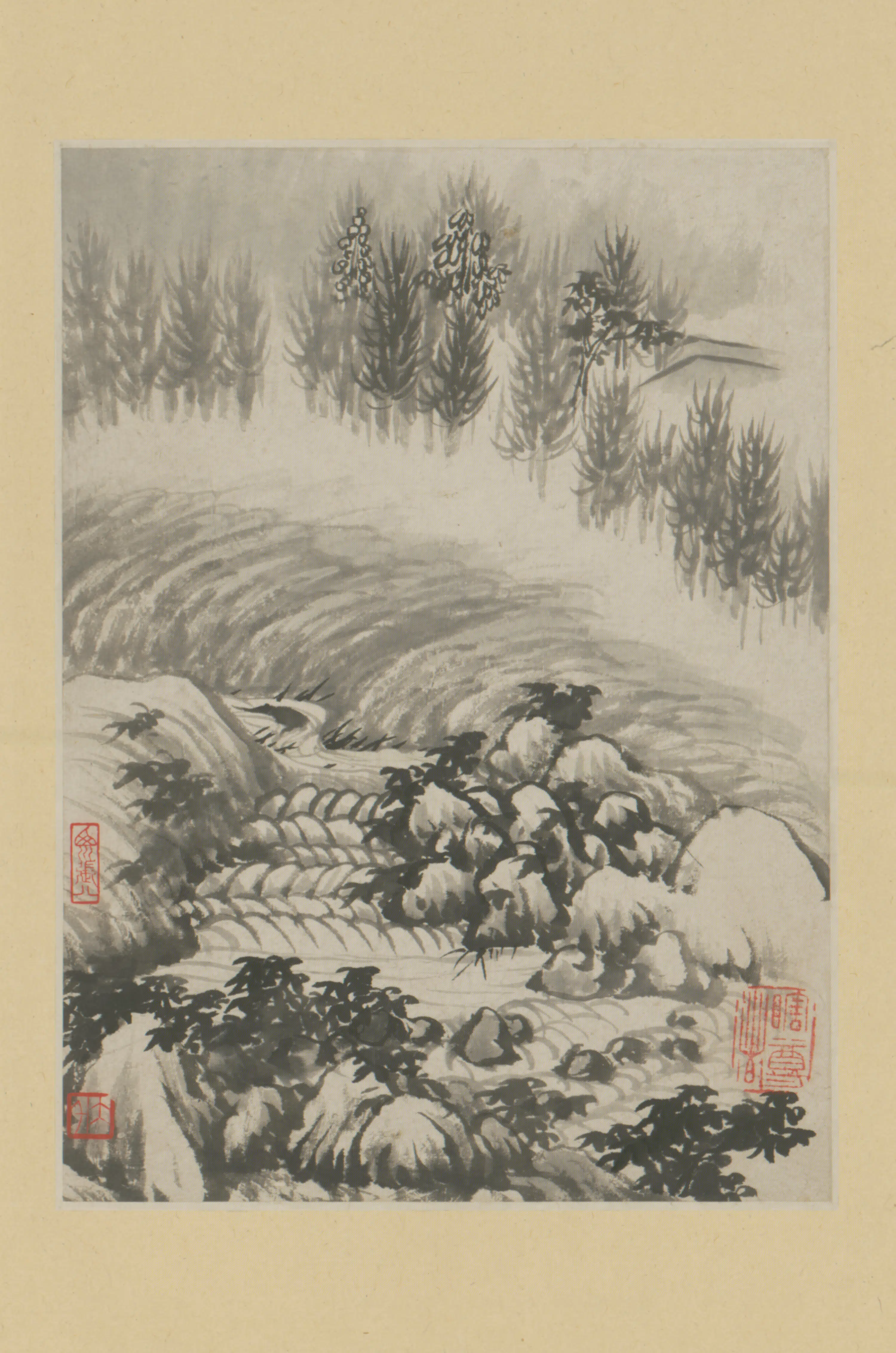 清代【原济】《金山龙游寺诗意册》 第11张 清代【原济】《金山龙游寺诗意册》 第11张