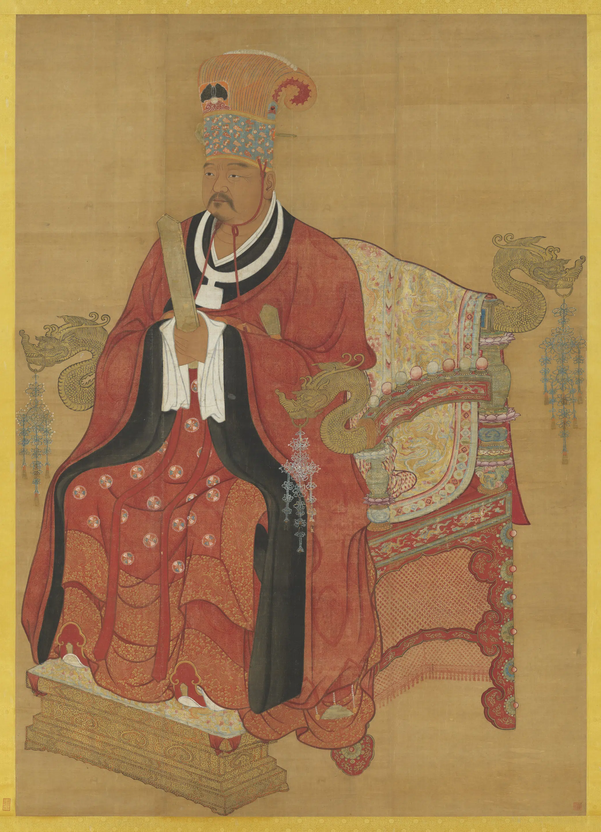 宋代《宋宣祖坐像图轴》