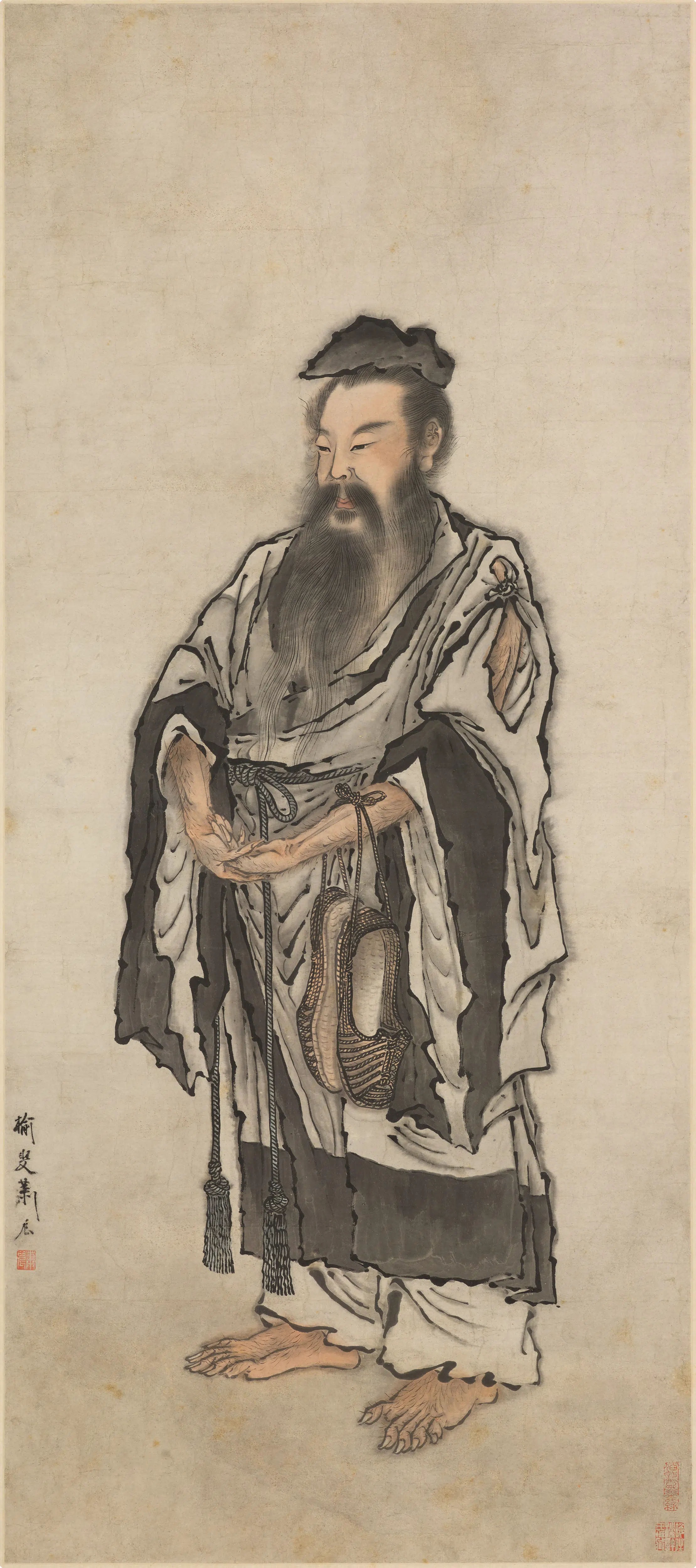 清代【萧晨】《吕纯阳像轴》