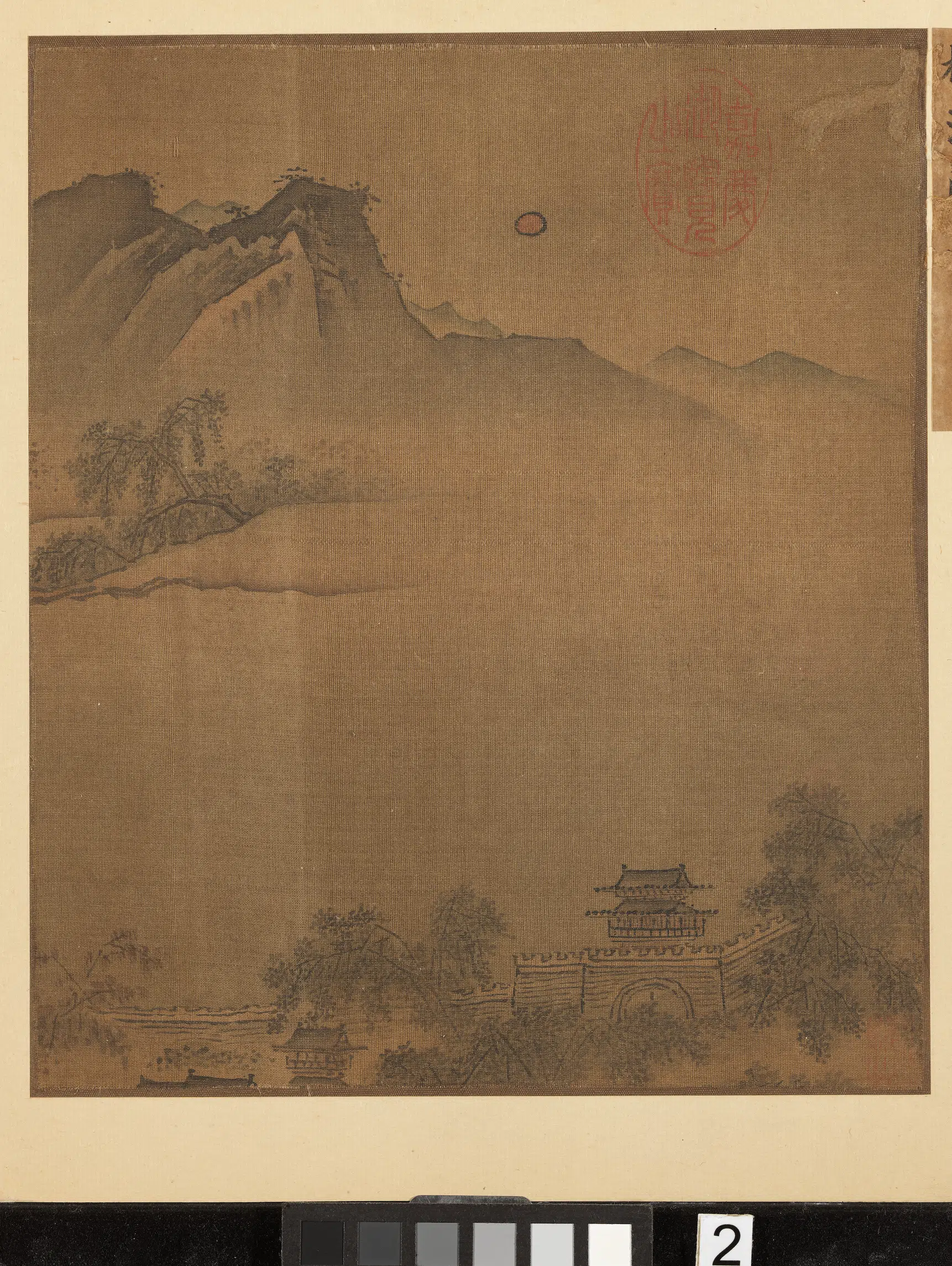 南宋【叶肖岩】《西湖十景图册-柳浪闻莺》
