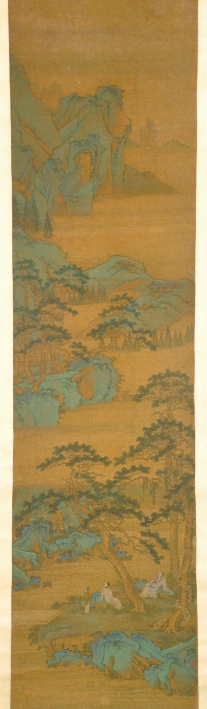 清代【文点】《山水人物图（普清）》