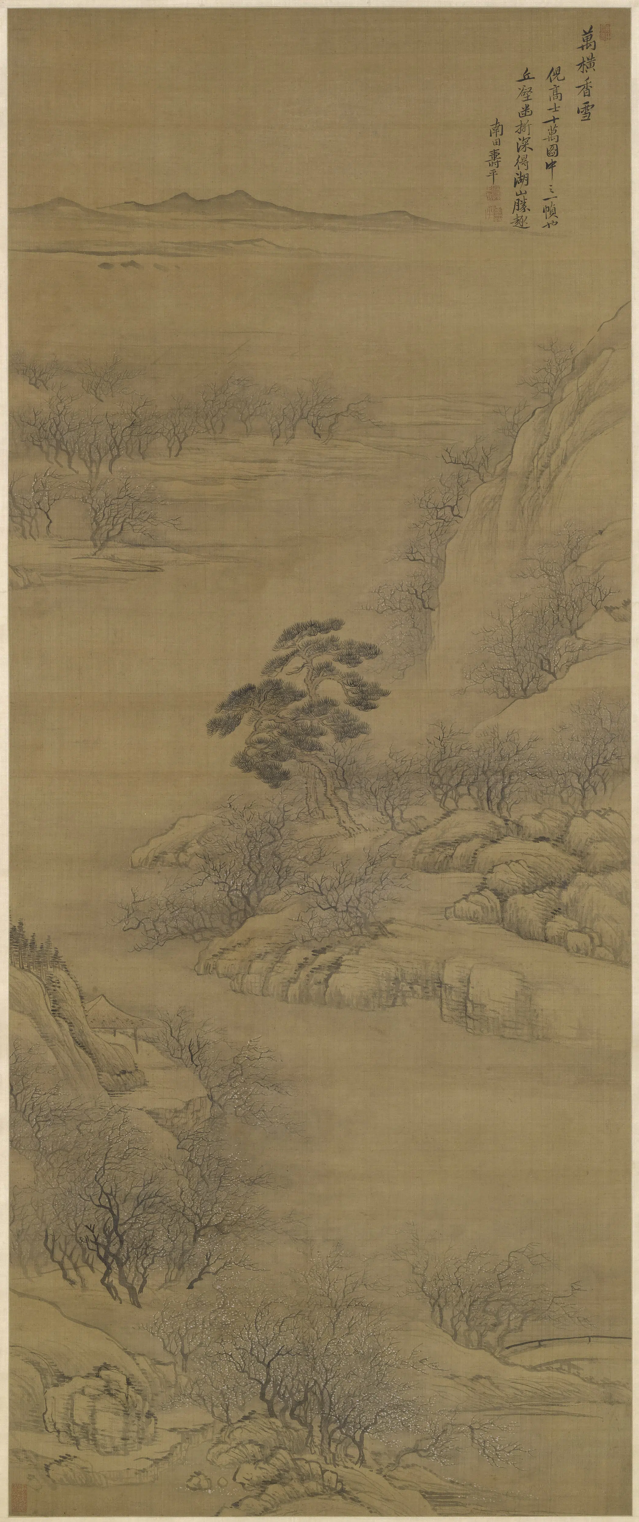 清代【恽寿平】《万横香雪图轴》