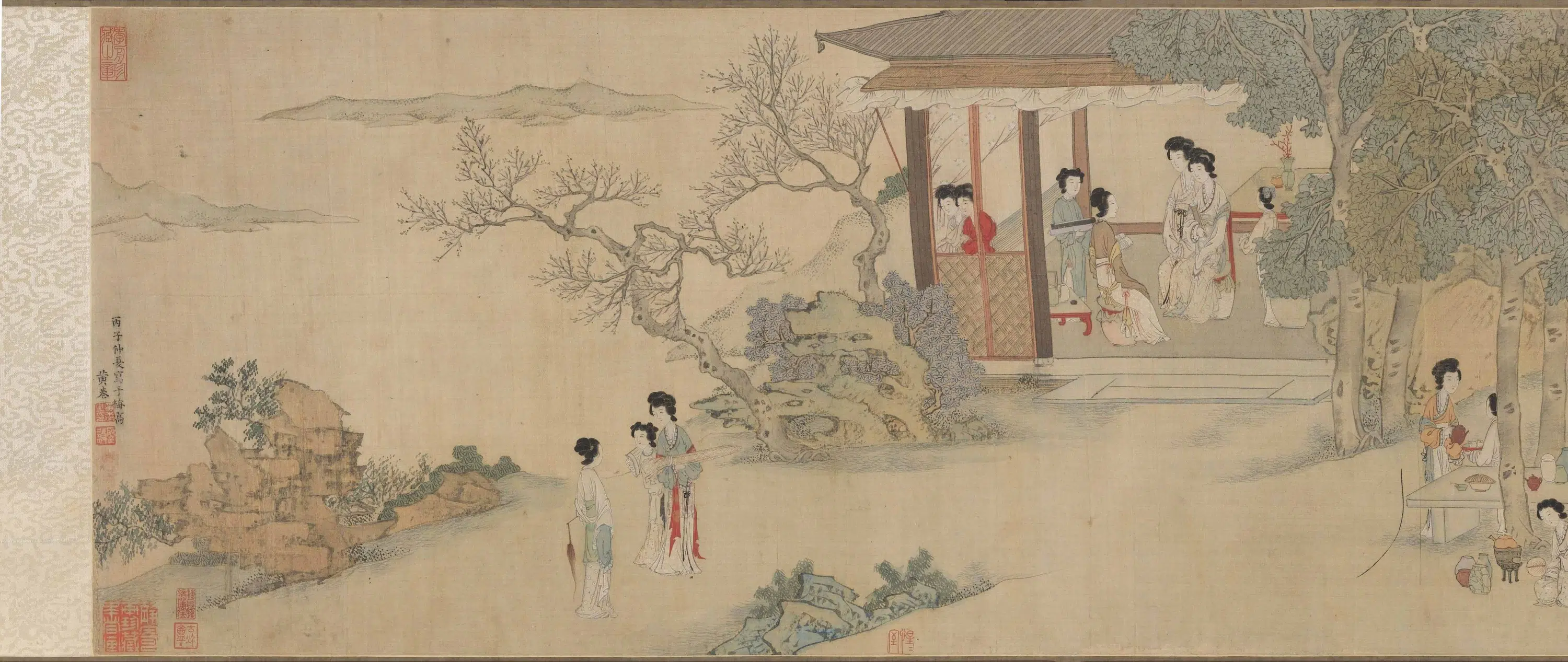 明朝【黄圣谟（黄卷）】《嬉春图卷》