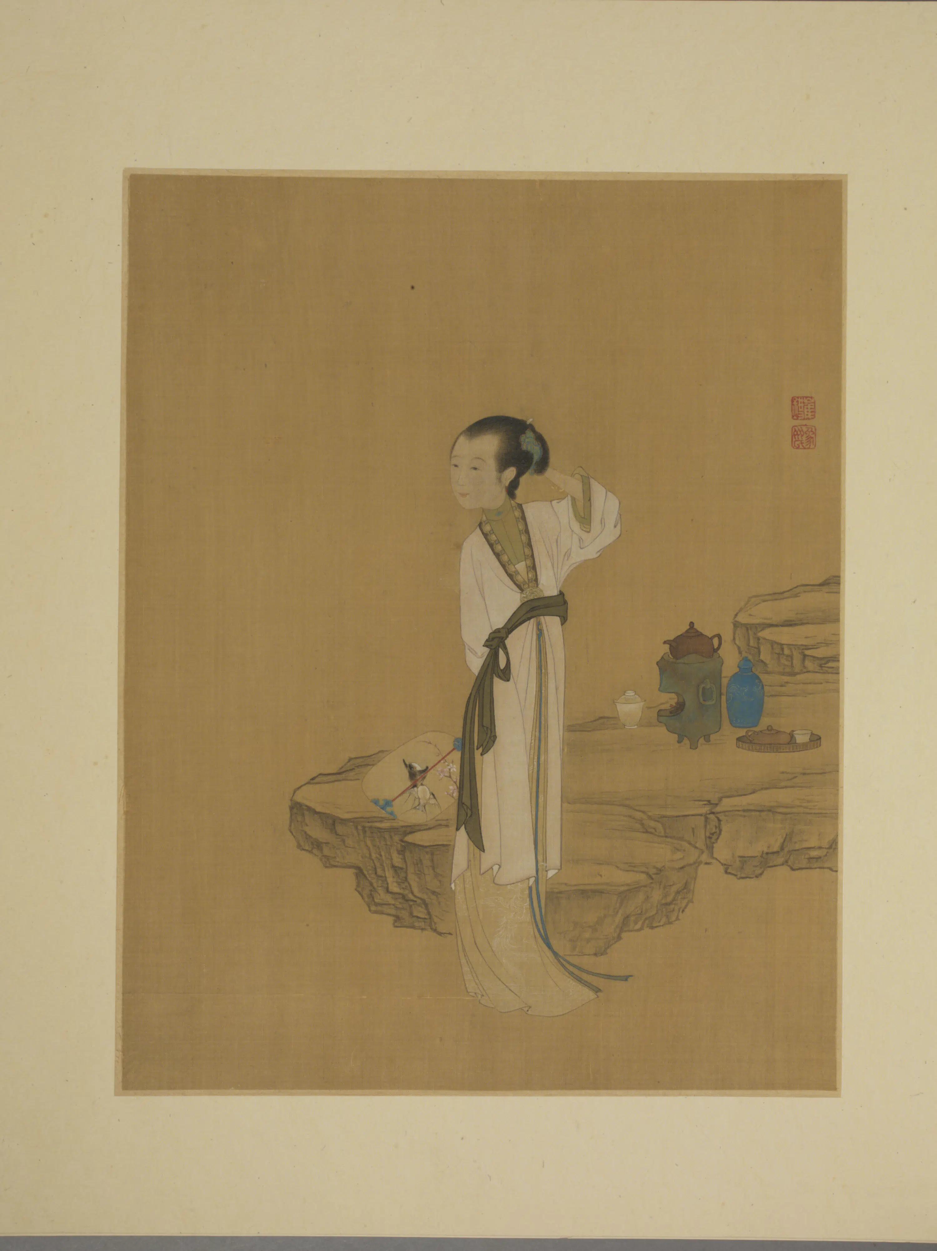 清代【崔鏏】《仕女图册》 第4张