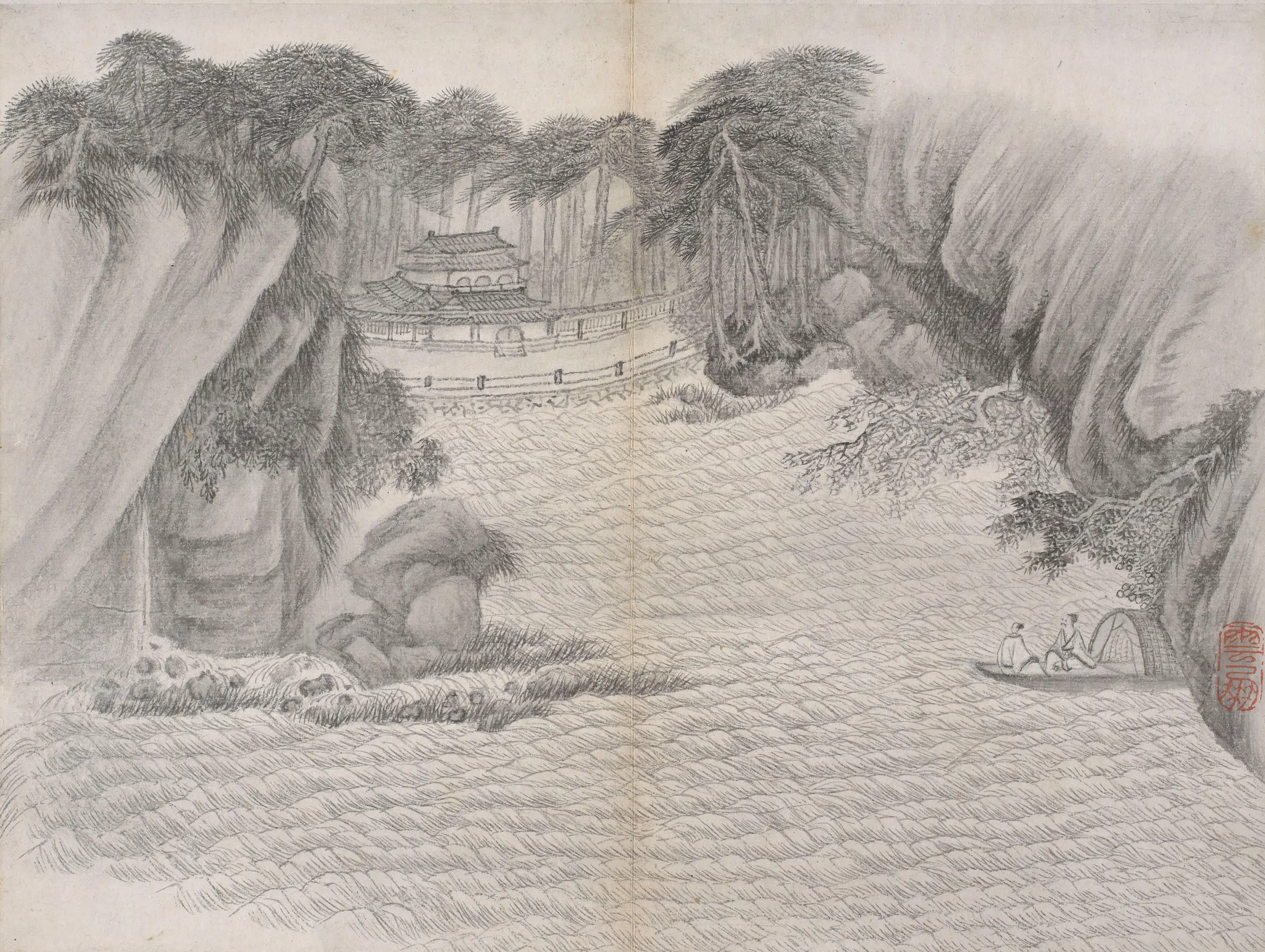 明代【丁云鹏】《山水册》 第2张