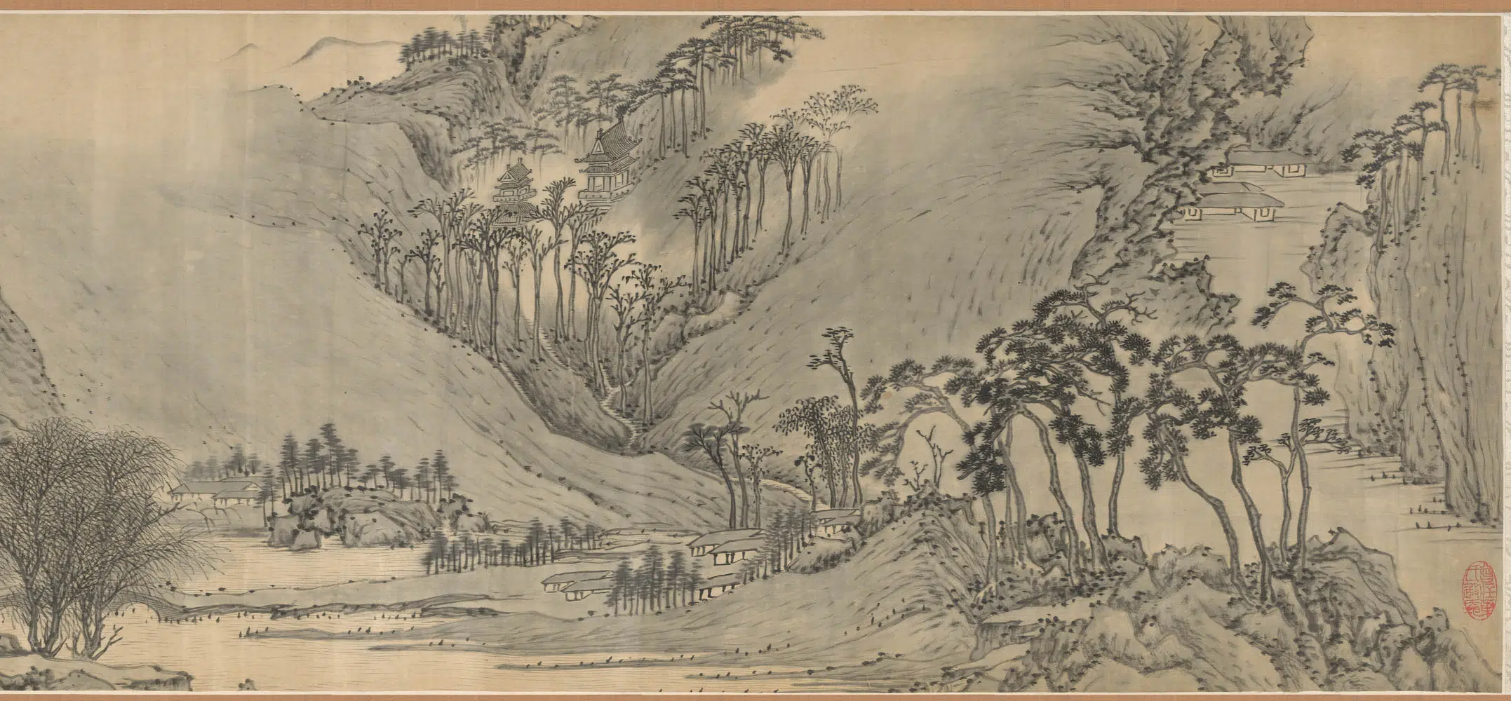 清代【孙浪】《江山泛舟图卷》 第5张 清代【孙浪】《江山泛舟图卷》 第5张