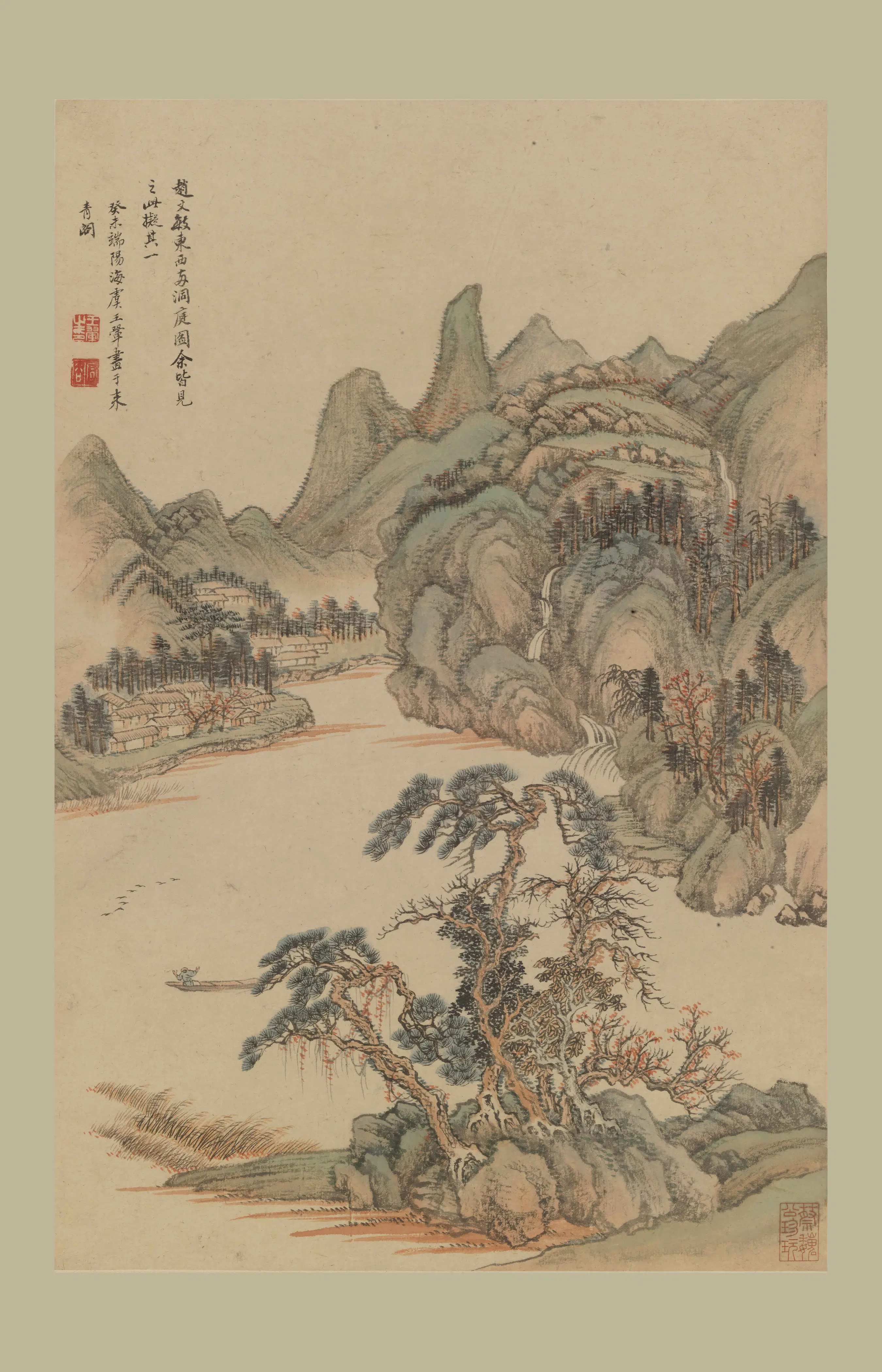 清代【王翚】《洞庭图轴》