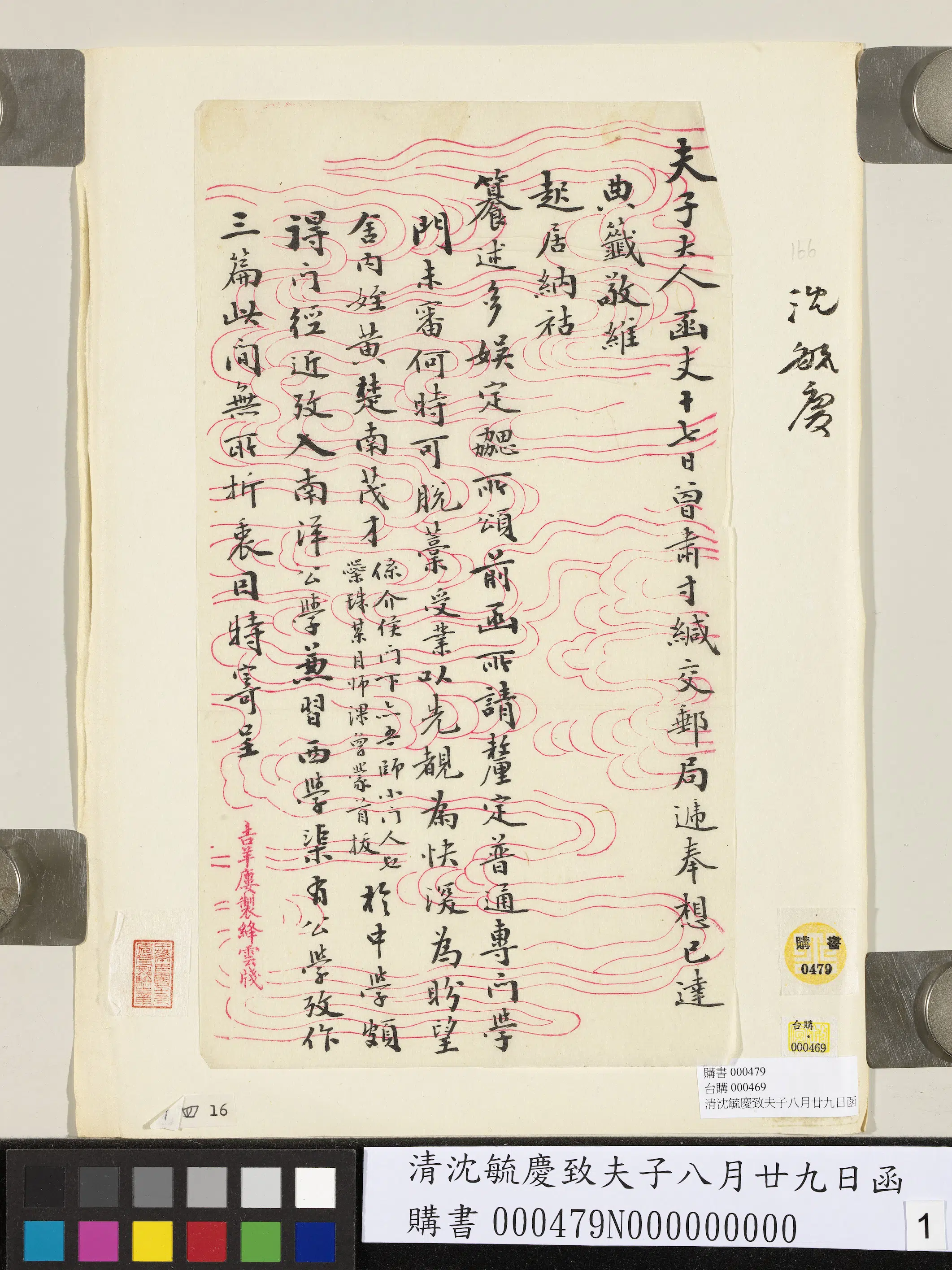 清代【沈毓庆】《致夫子八月廿九日函》