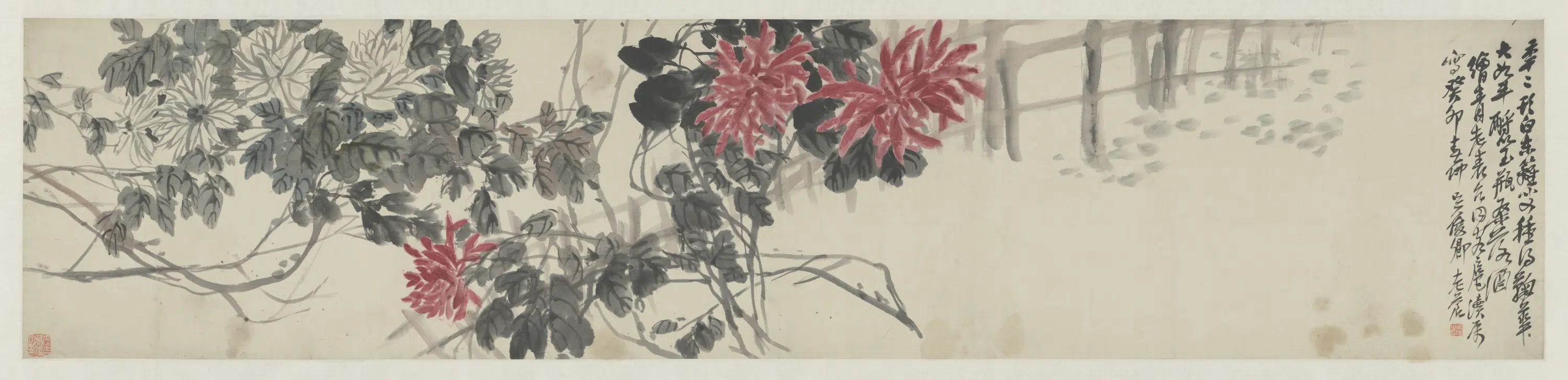 清代【吴俊卿】《菊花卷》