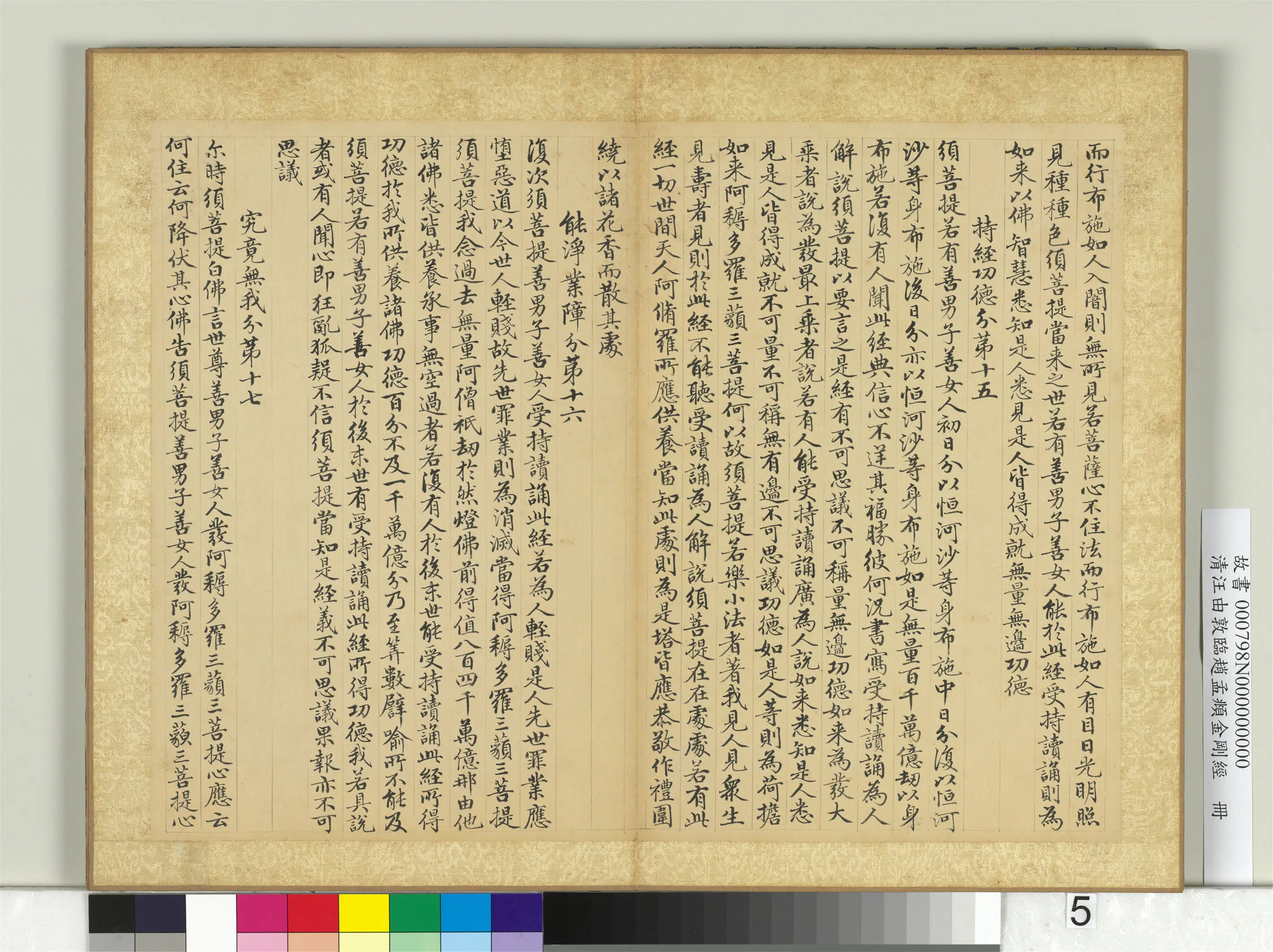 清代【汪由敦】《临赵孟頫金刚经册》 第5张