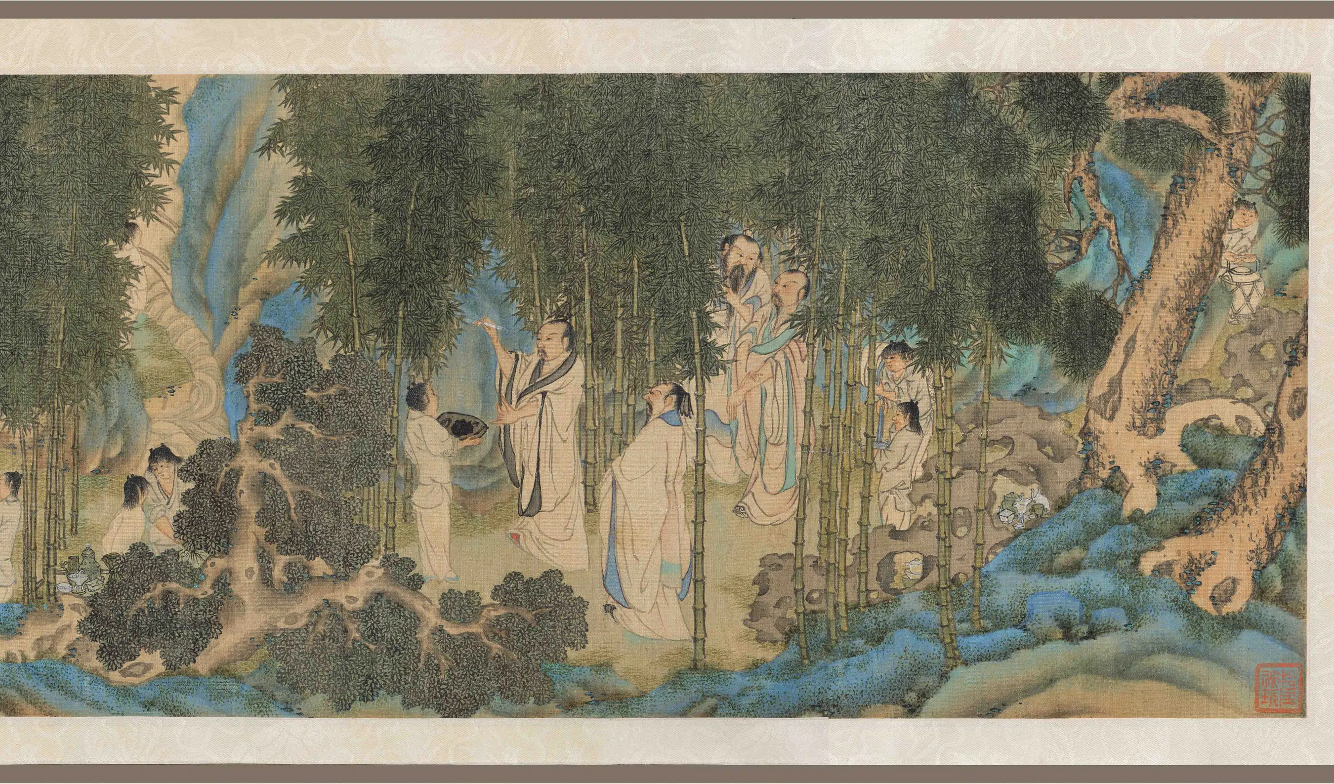 明朝【李士达】《竹林七贤图卷》 第3张
