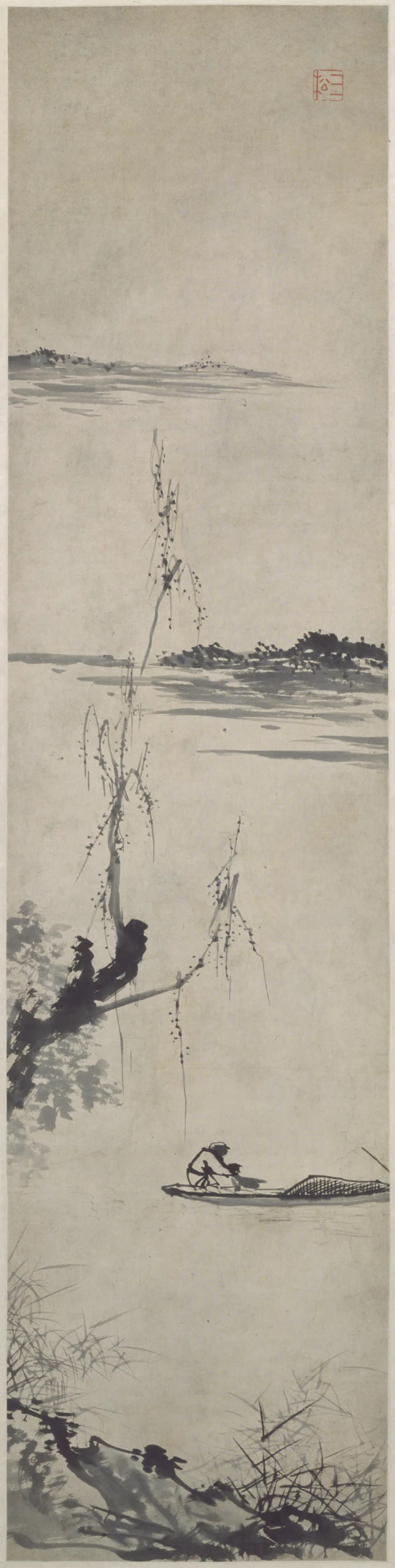 明朝【蒋嵩】《山水轴》