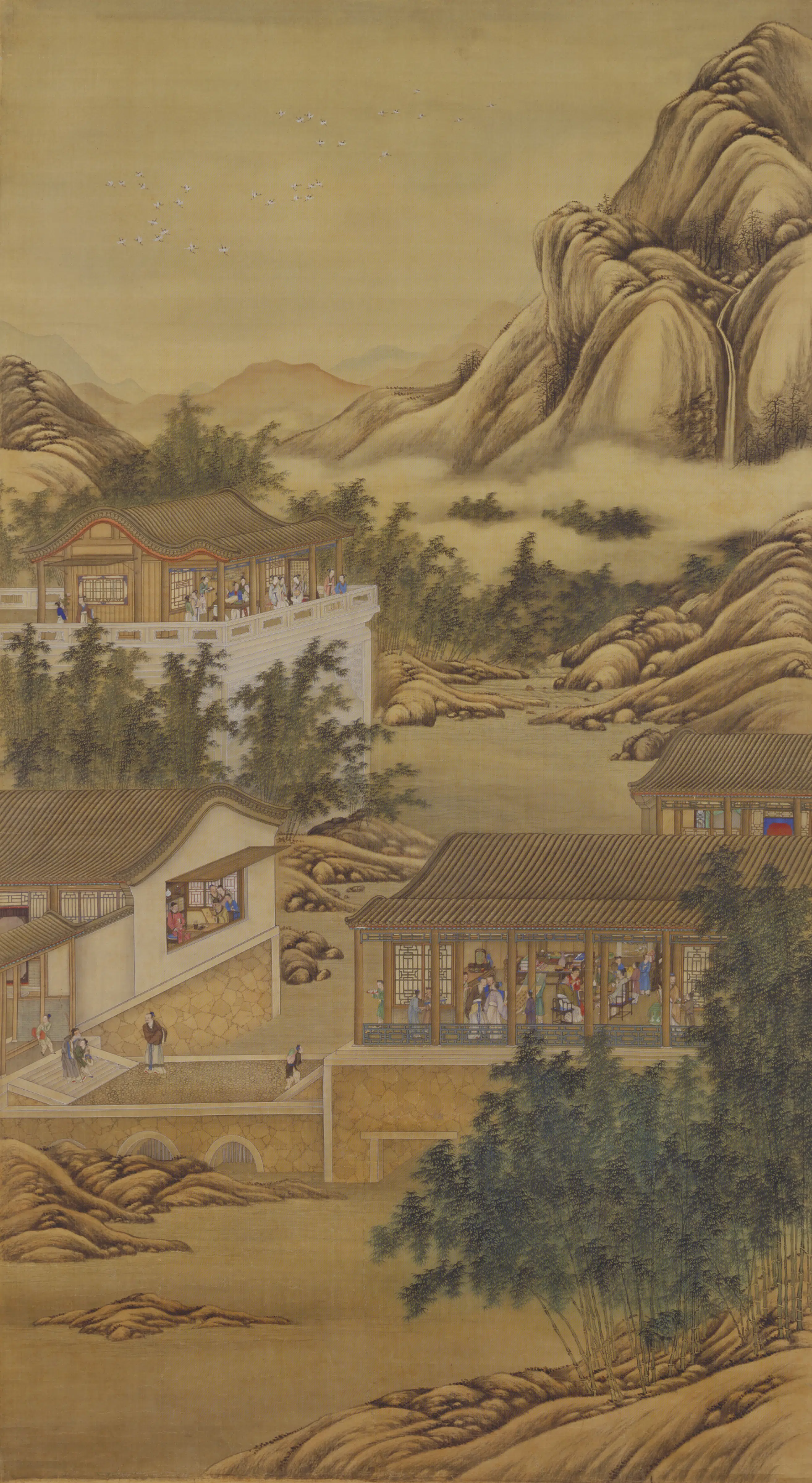 清代【爱新觉罗胤禛-清世宗雍正皇帝】《清人画胤禛十二月景行乐图单片》