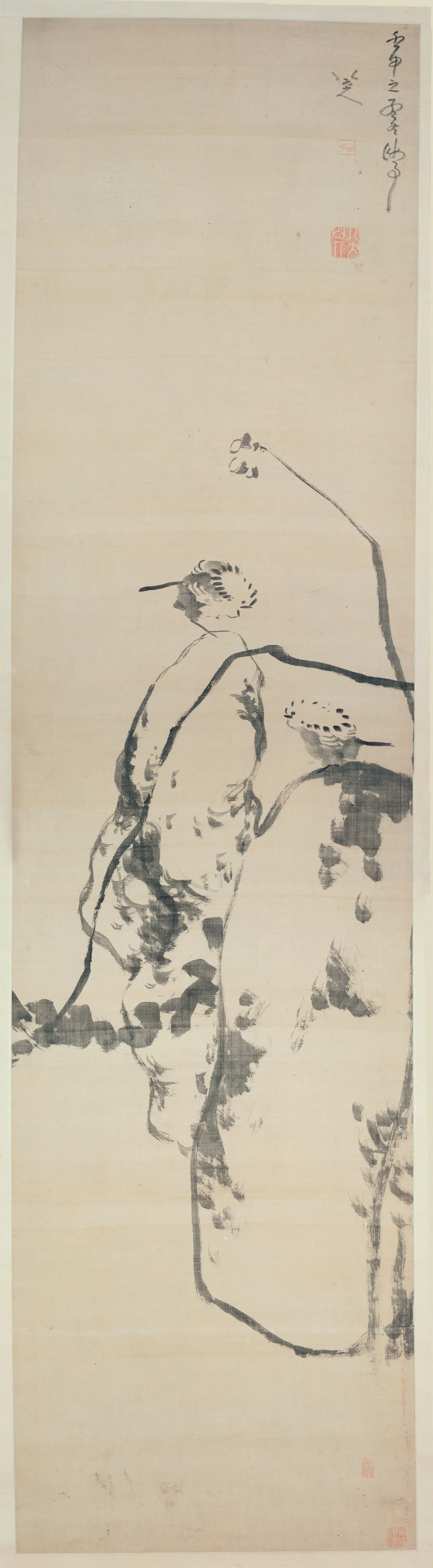 清代【朱耷】《花鸟屏之一》