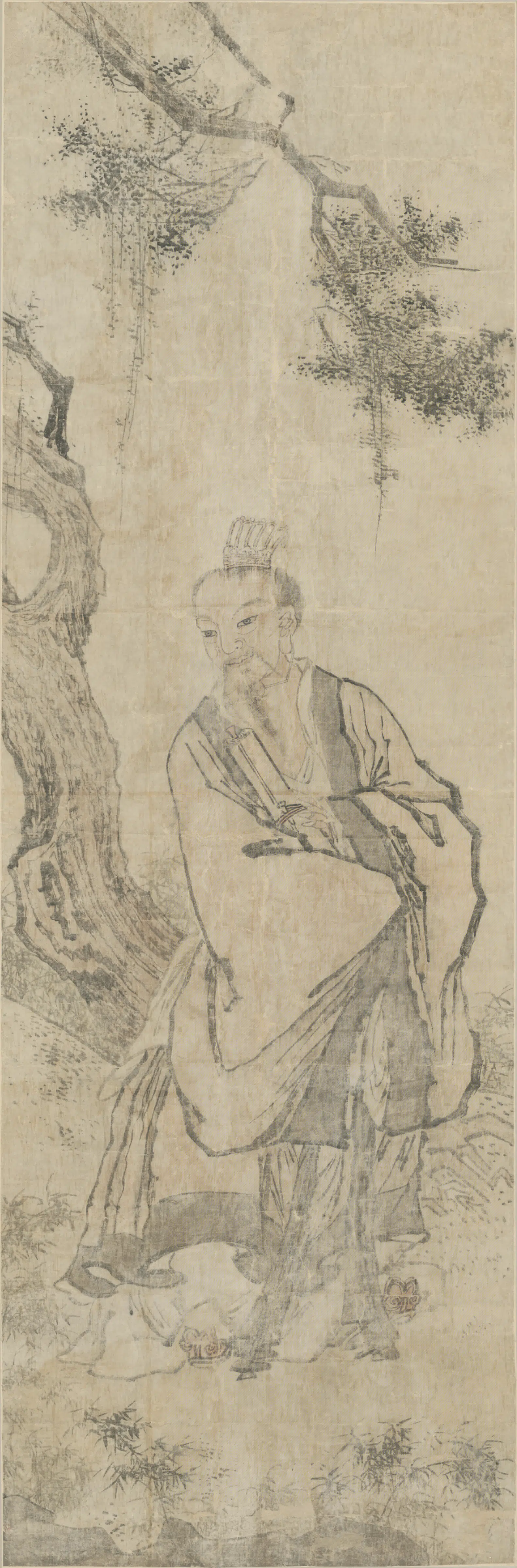 明朝【明人】《树下仙人图轴-1》 第1张 明朝【明人】《树下仙人图轴-1》 第1张