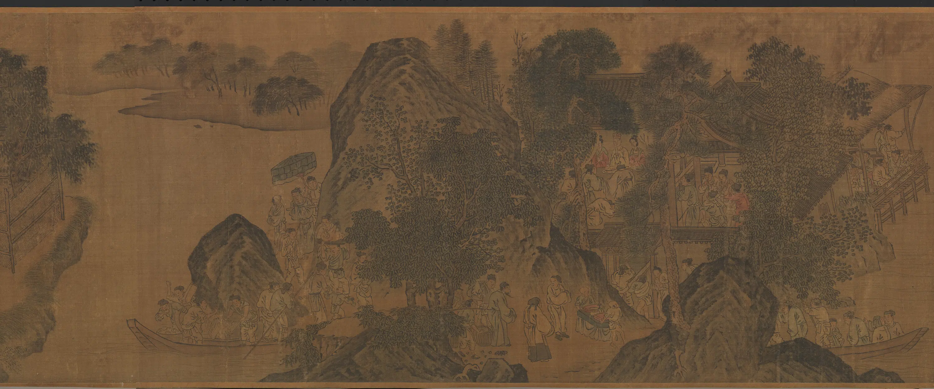 隋唐【李思训】《耕渔图卷》 第4张