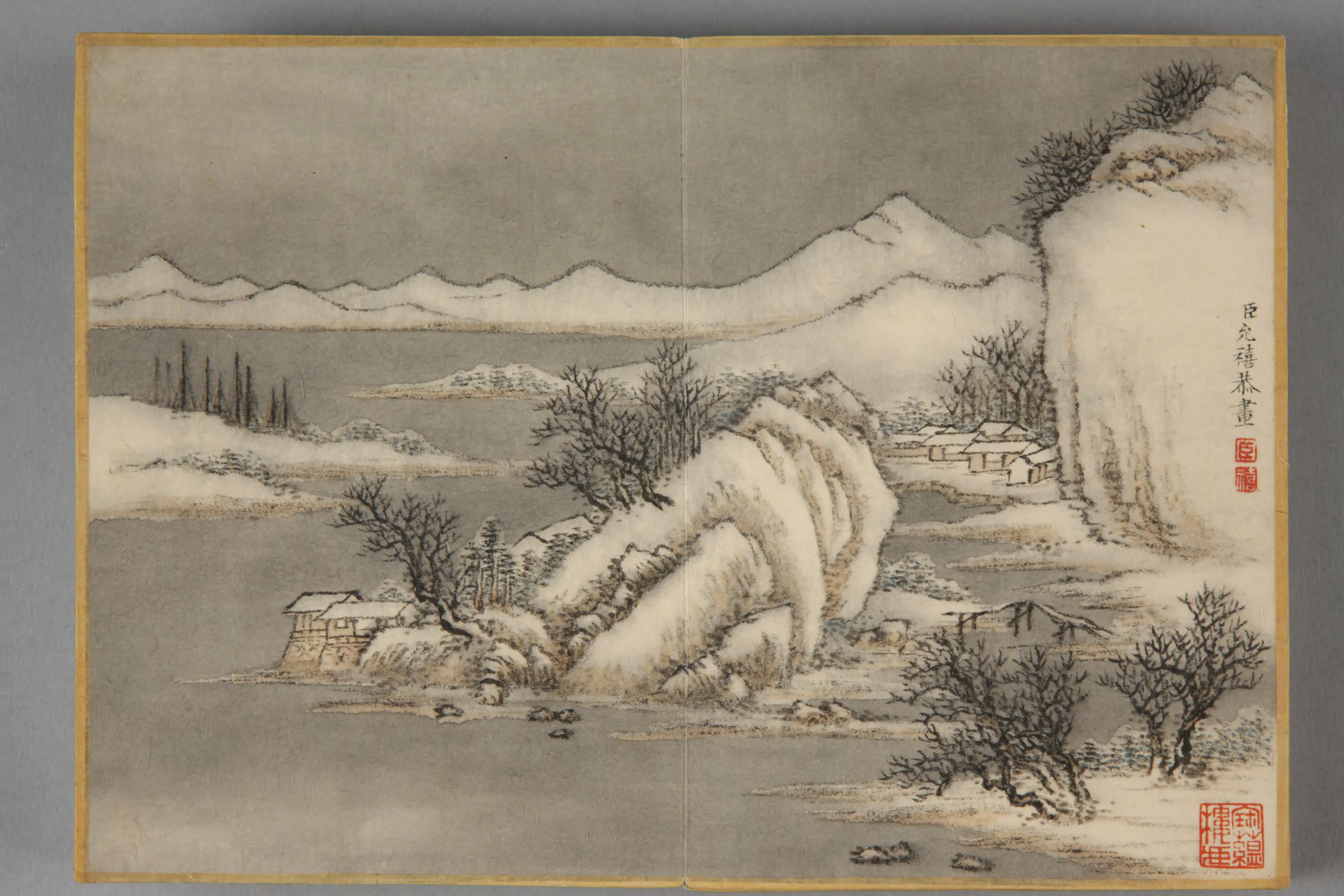 清代【爱新觉罗·允禧】《山水册(12开)》 第4张 清代【爱新觉罗·允禧】《山水册(12开)》 第4张