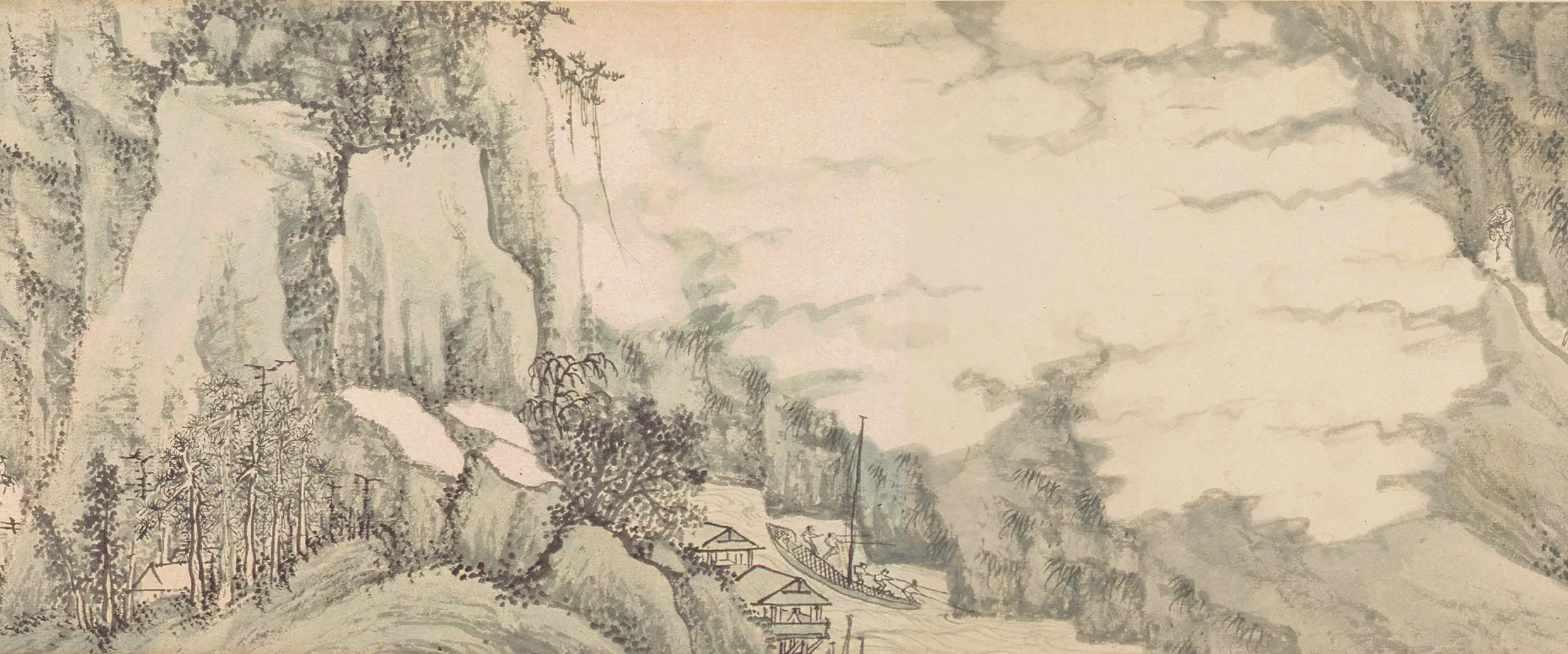 明朝【钱穀(谷)】《溪山深秀图卷》 第2张 明朝【钱穀(谷)】《溪山深秀图卷》 第2张