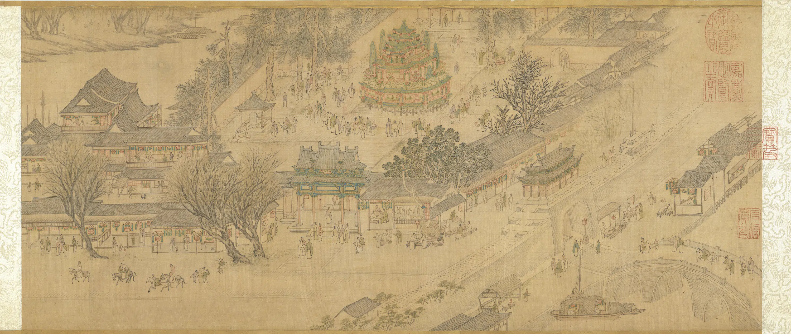 明朝【吴彬】《月令图卷一月》 第1张 明朝【吴彬】《月令图卷一月》 第1张