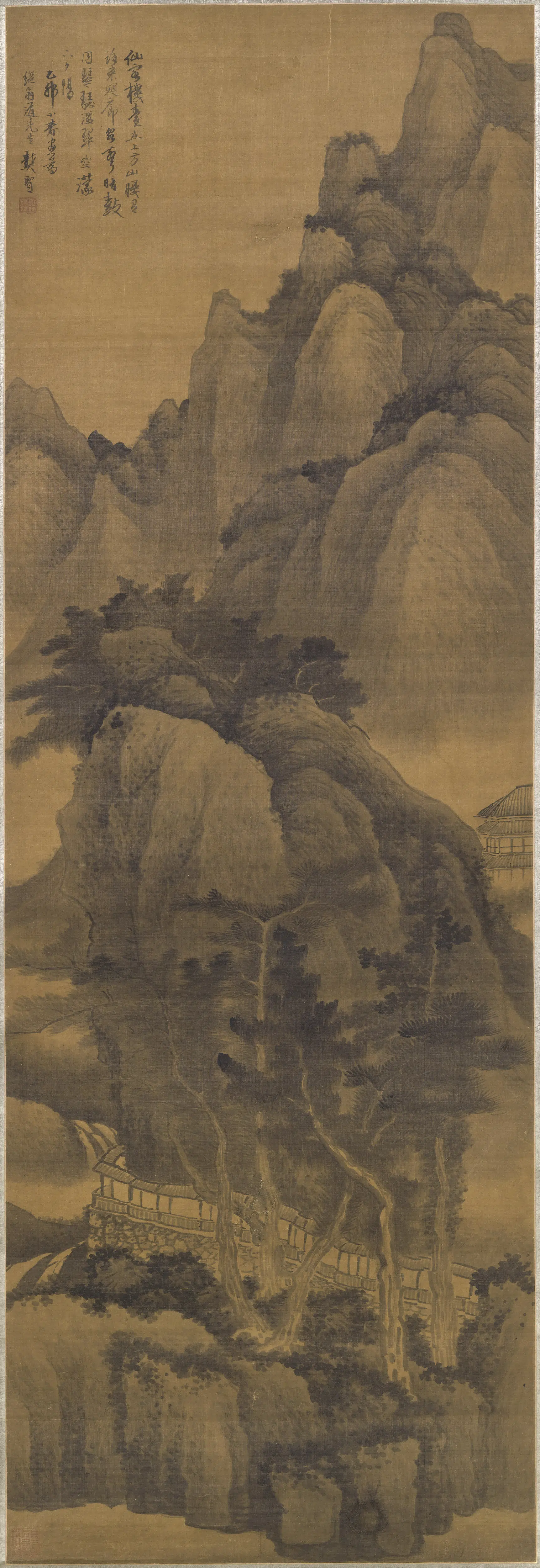 清代【龚贤】《山水轴-2》