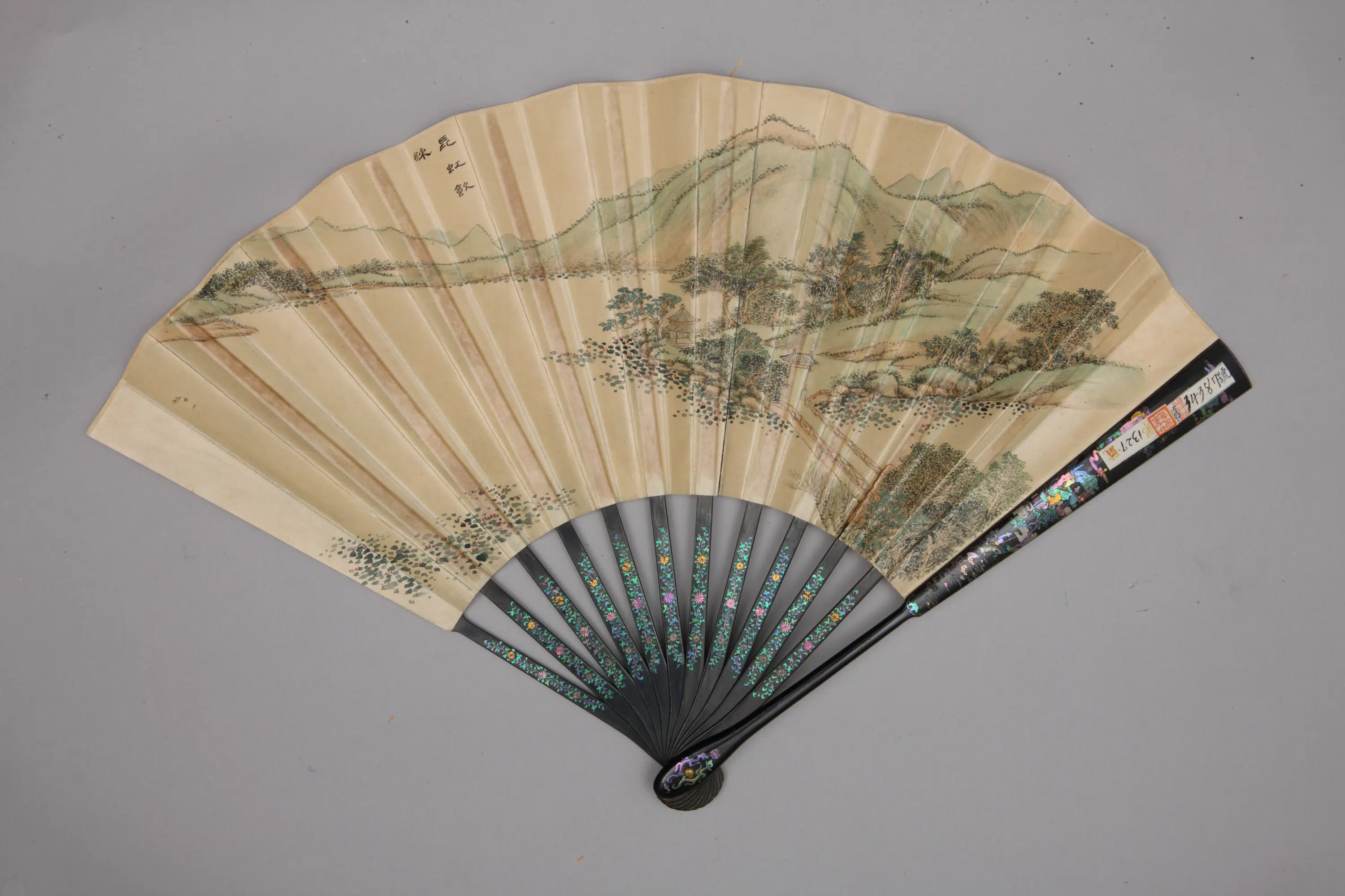 清代【王际华】《清人画避暑山庄三十六景图王际华书诗成扇-28幅》 第19张