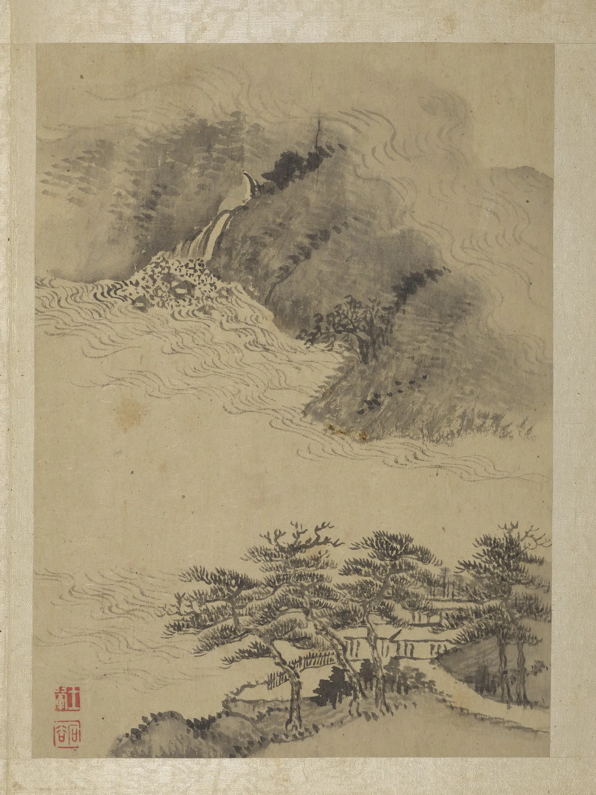 清代【王翚】《画山水册-3》 第9张 清代【王翚】《画山水册-3》 第9张