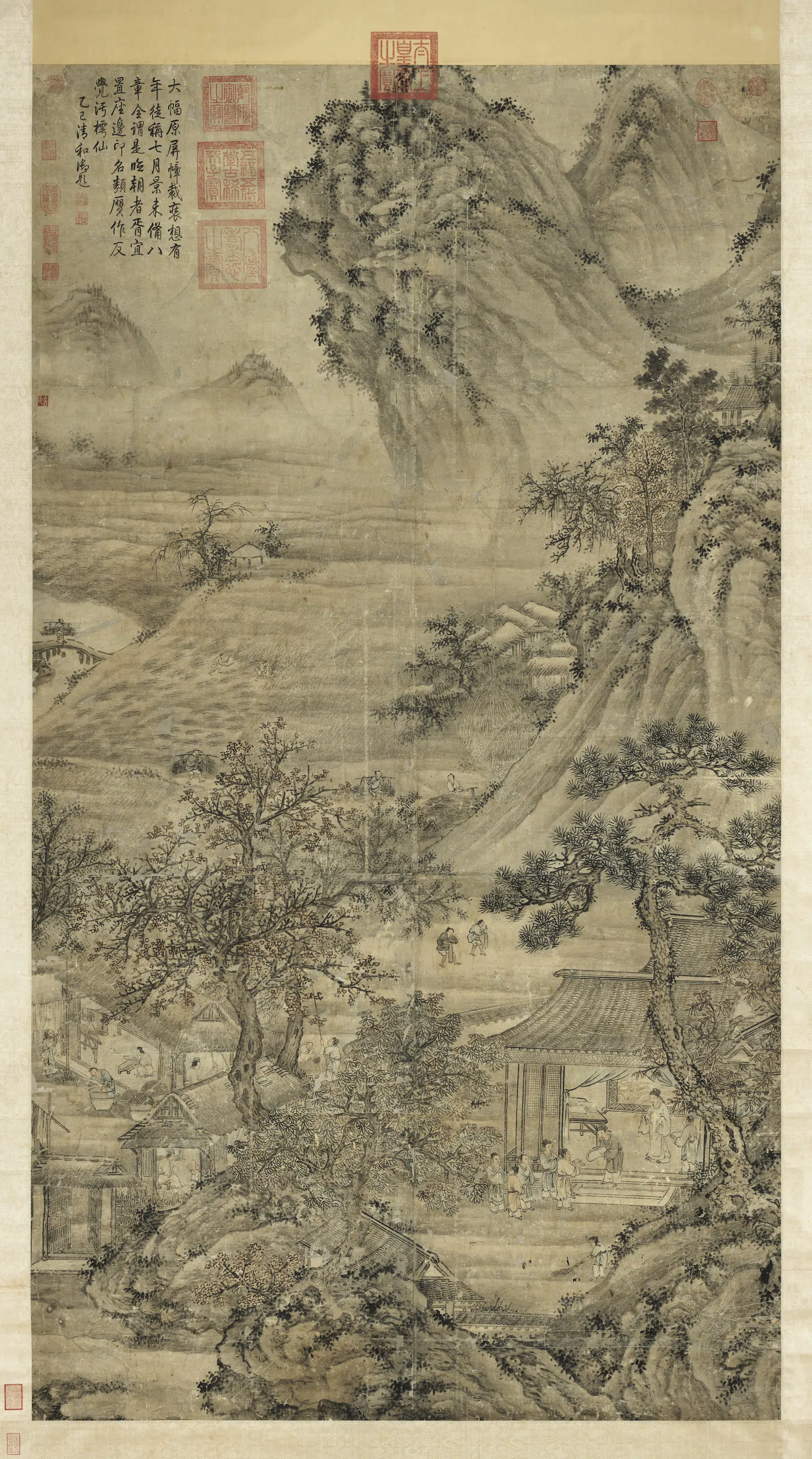 明朝【谢时臣】《豳风图轴》