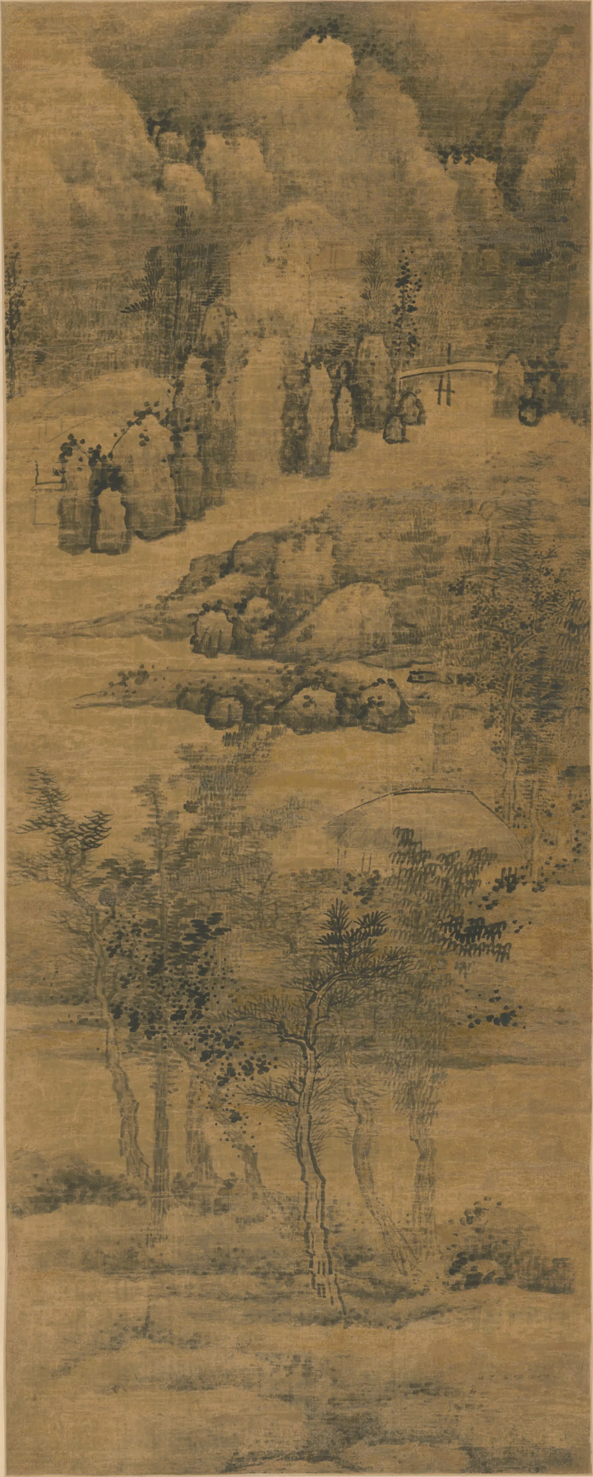 清代【龚贤】《山水轴》