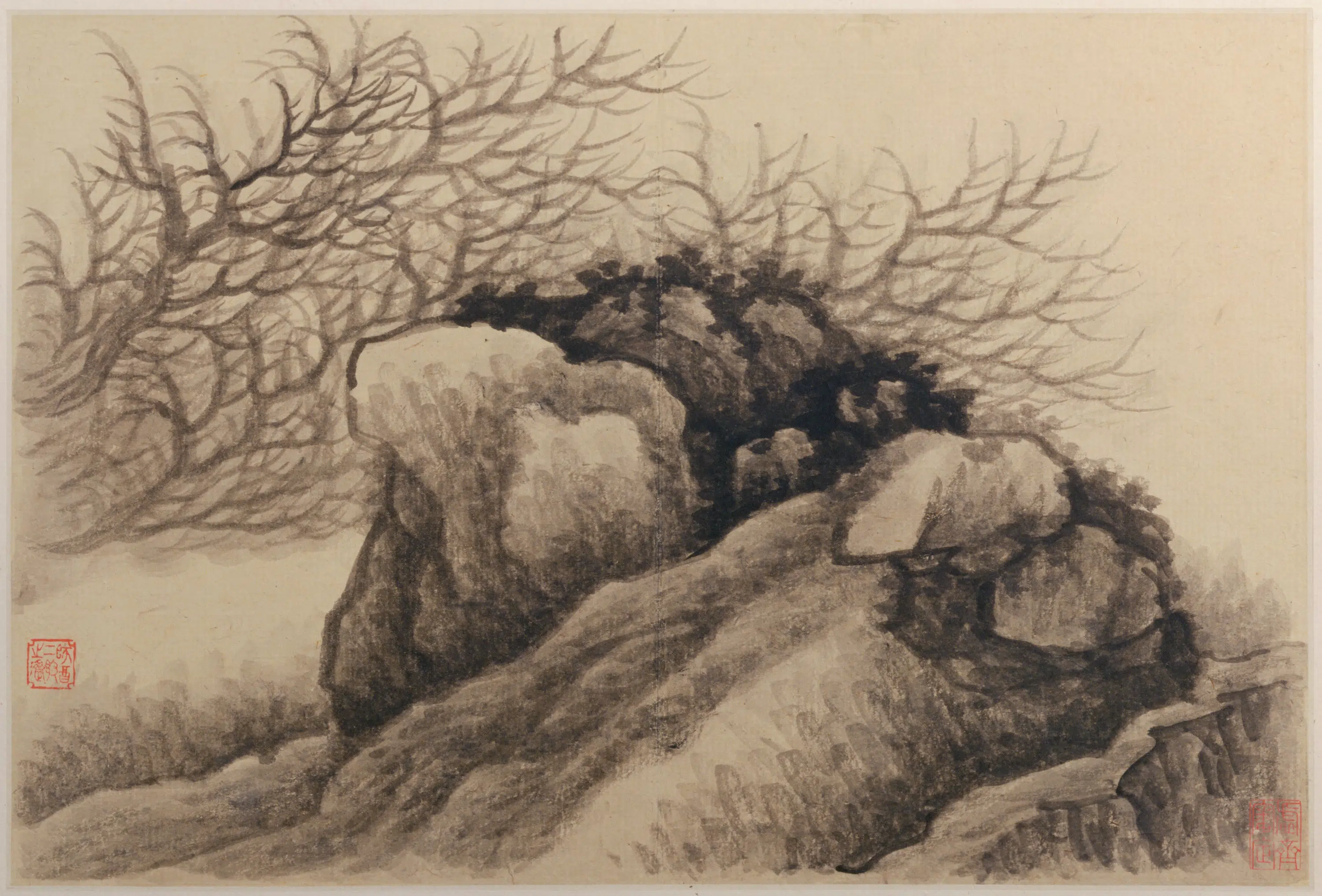 清代【龚贤】《山水册（17开）》 第5张