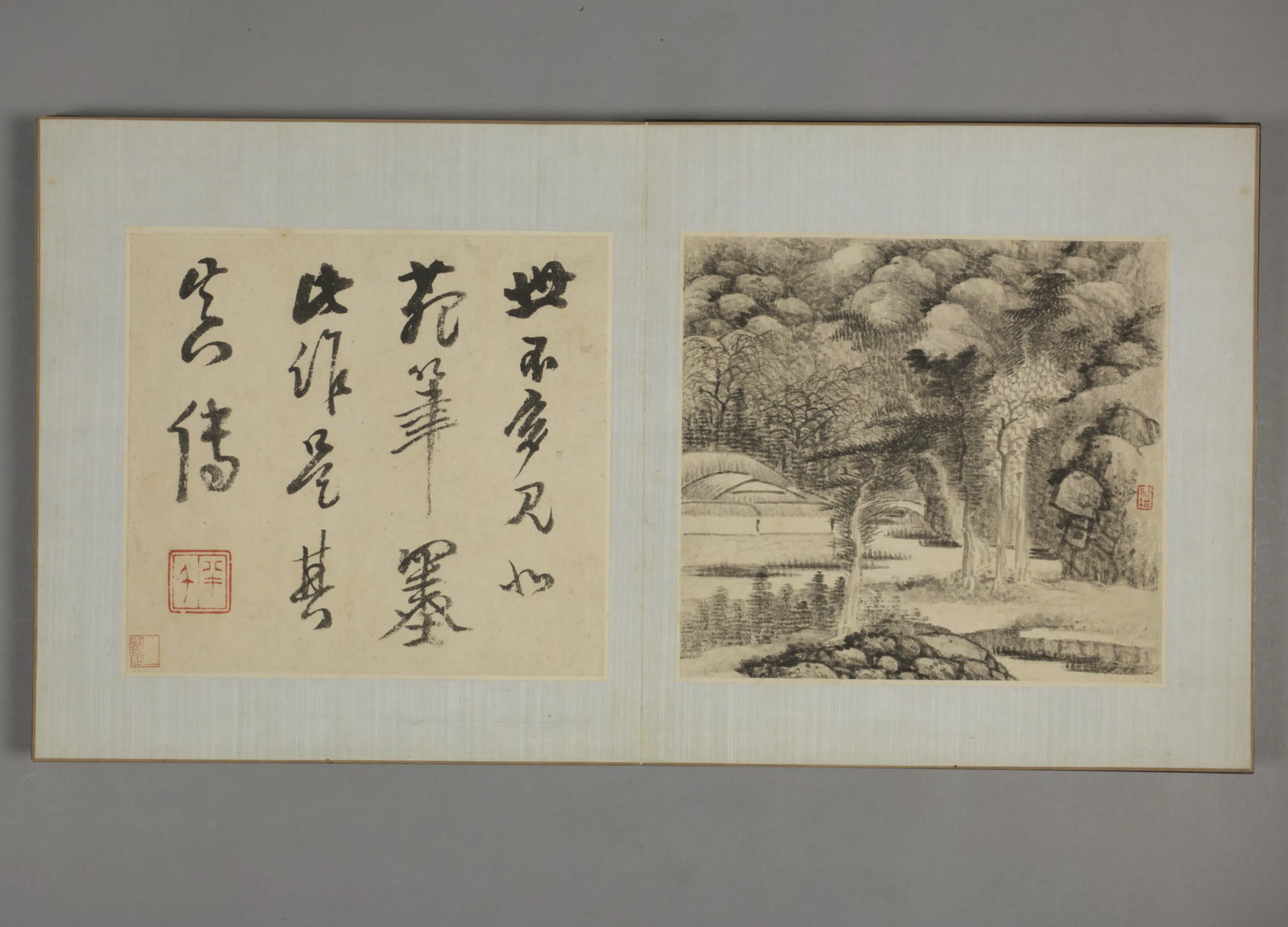 清代【官铨】《山水图册》 第1张