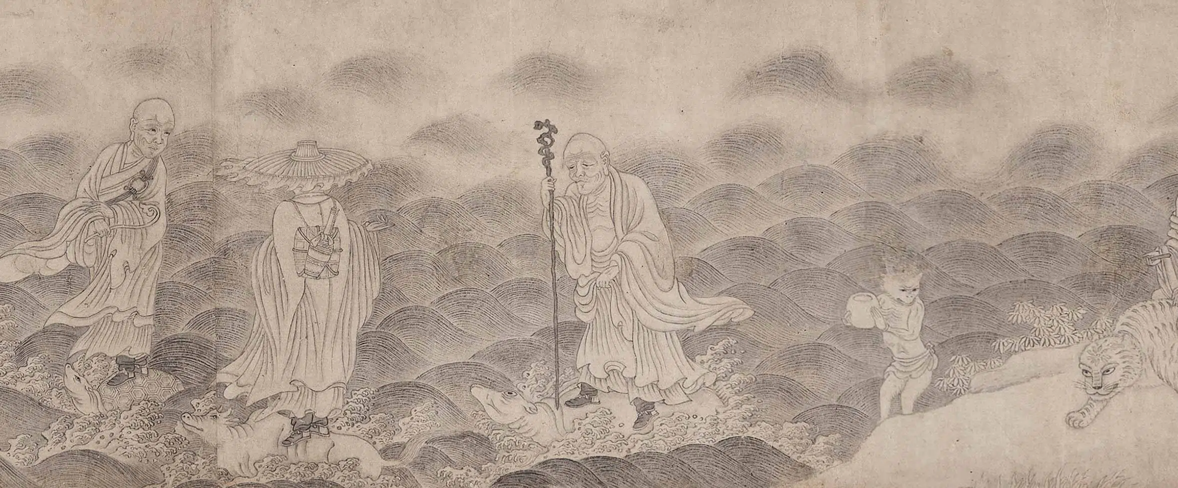 明朝【叶绿】《白描罗汉卷》 第6张 明朝【叶绿】《白描罗汉卷》 第6张