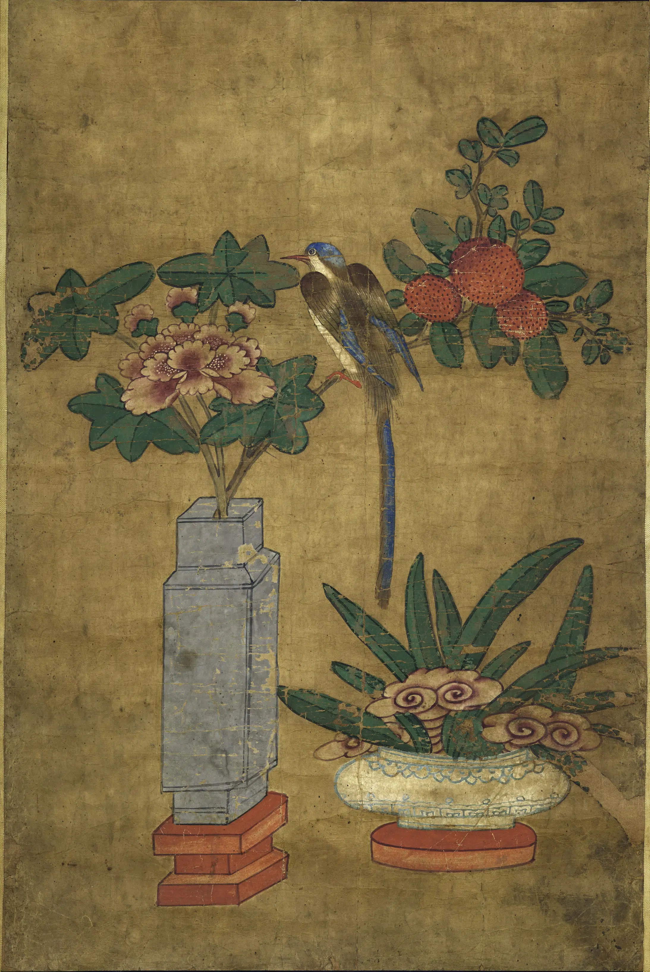 元朝【佚名】《花鸟图轴》