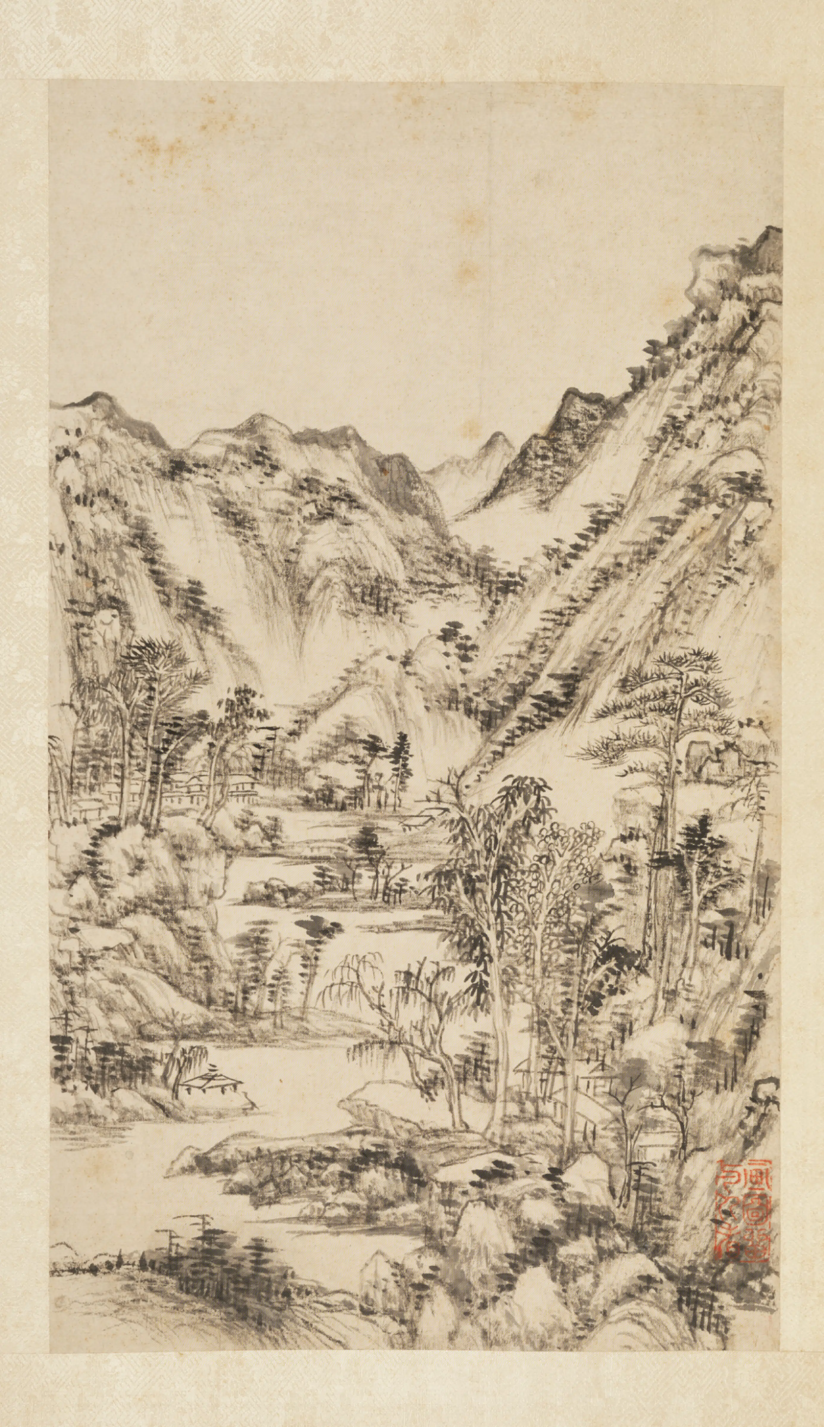 清代【王原祁】《山水册-1(12开)》 第12张 清代【王原祁】《山水册-1(12开)》 第12张