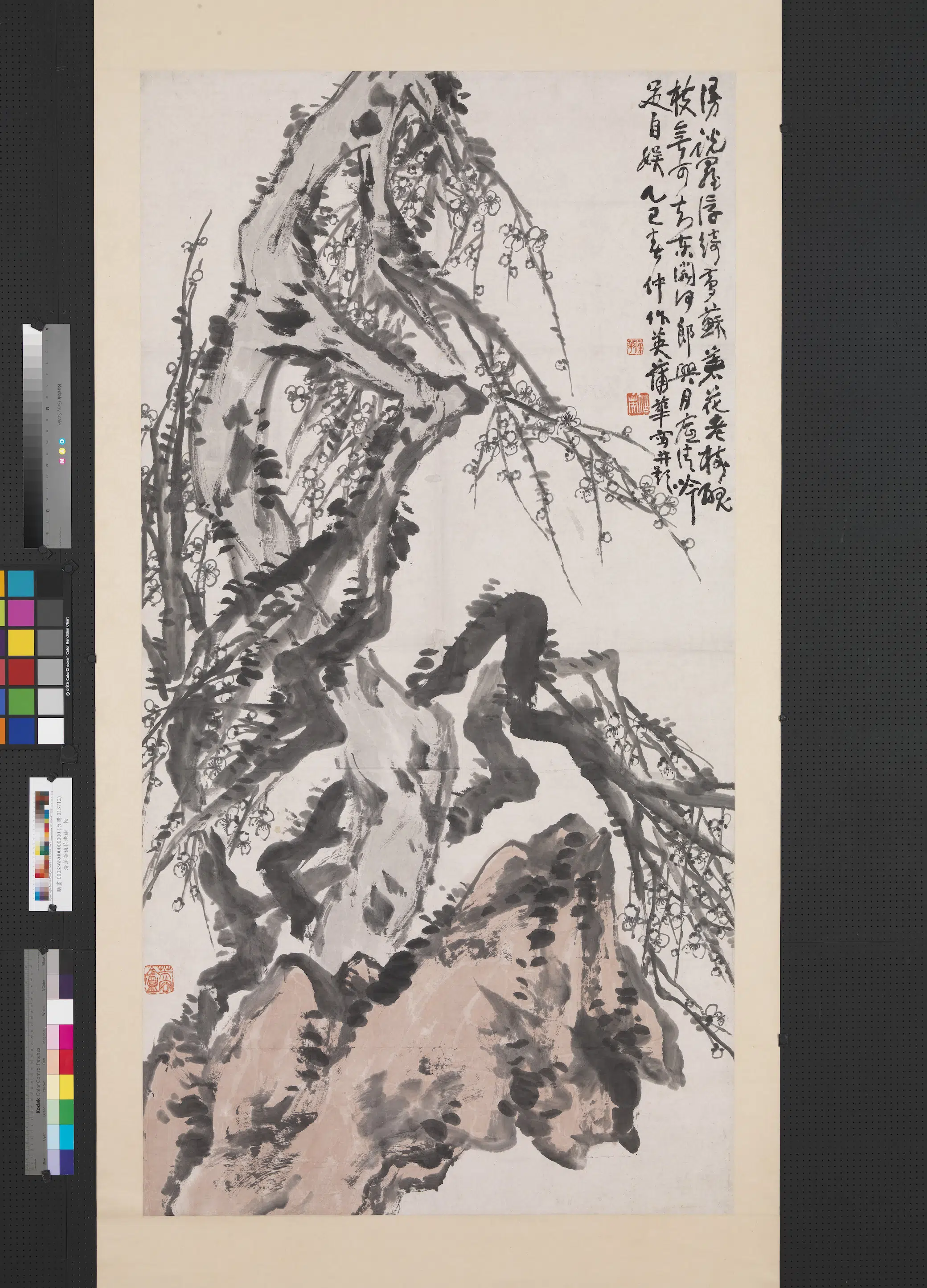 清代【蒲华】《梅花老树图轴》