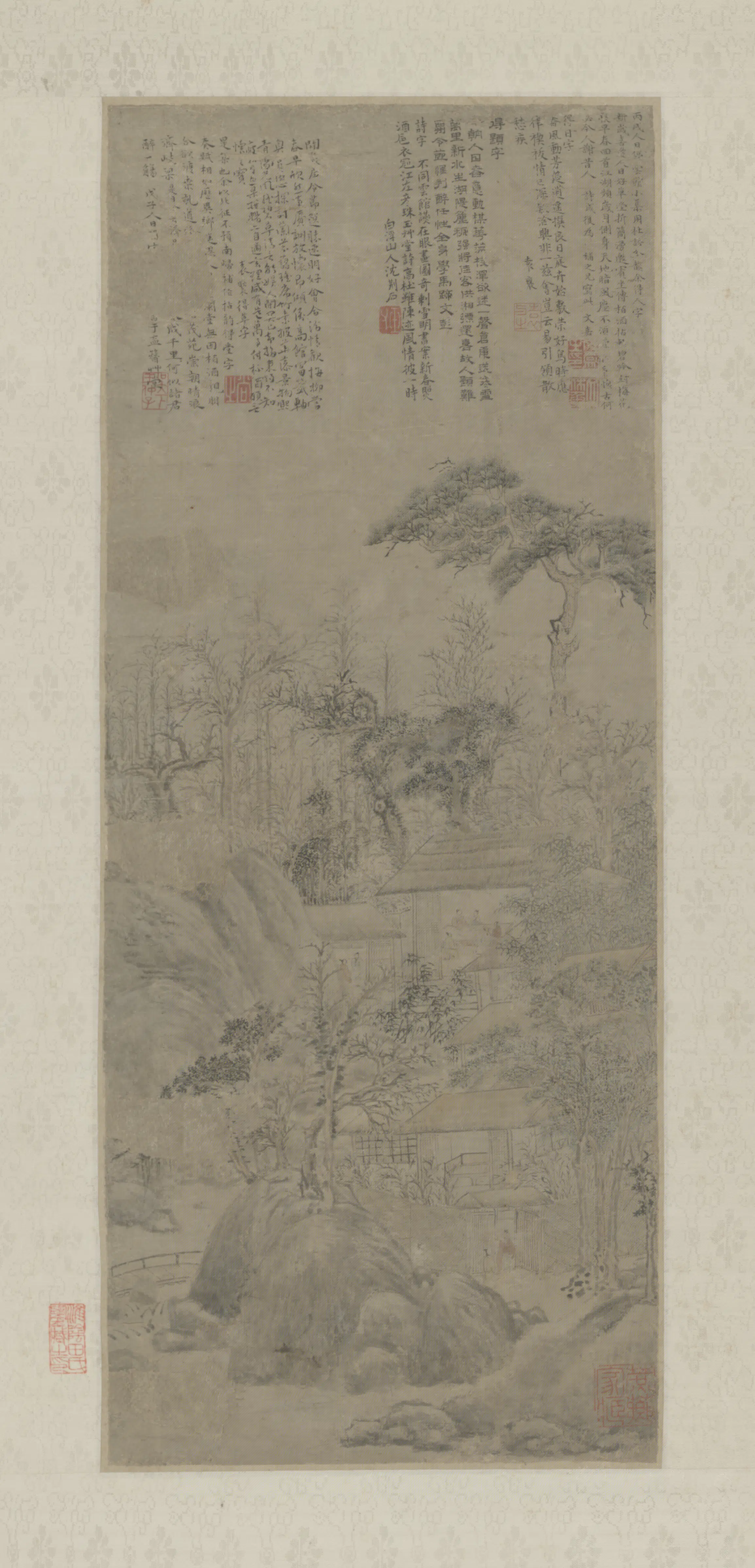 明朝【文嘉】《山水轴-2》