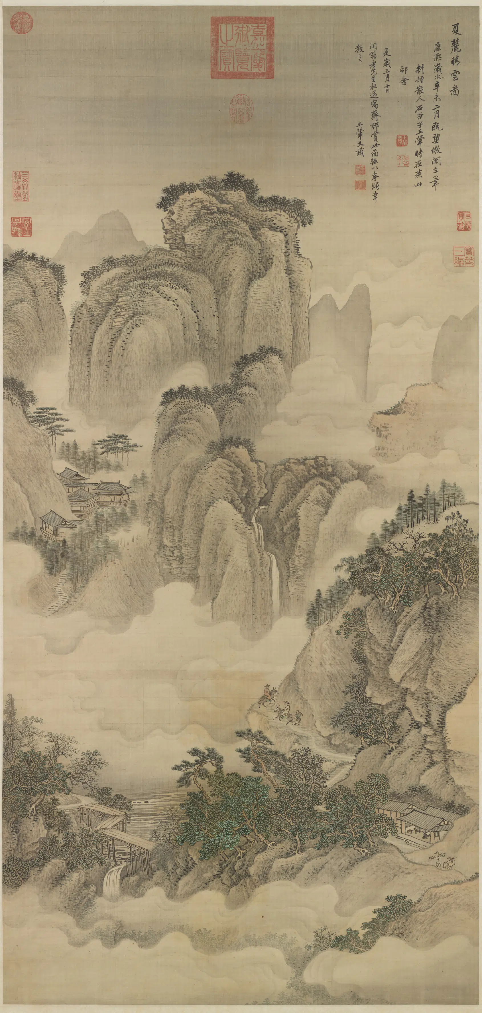 清代【王翚】《画夏麓晴云图轴》
