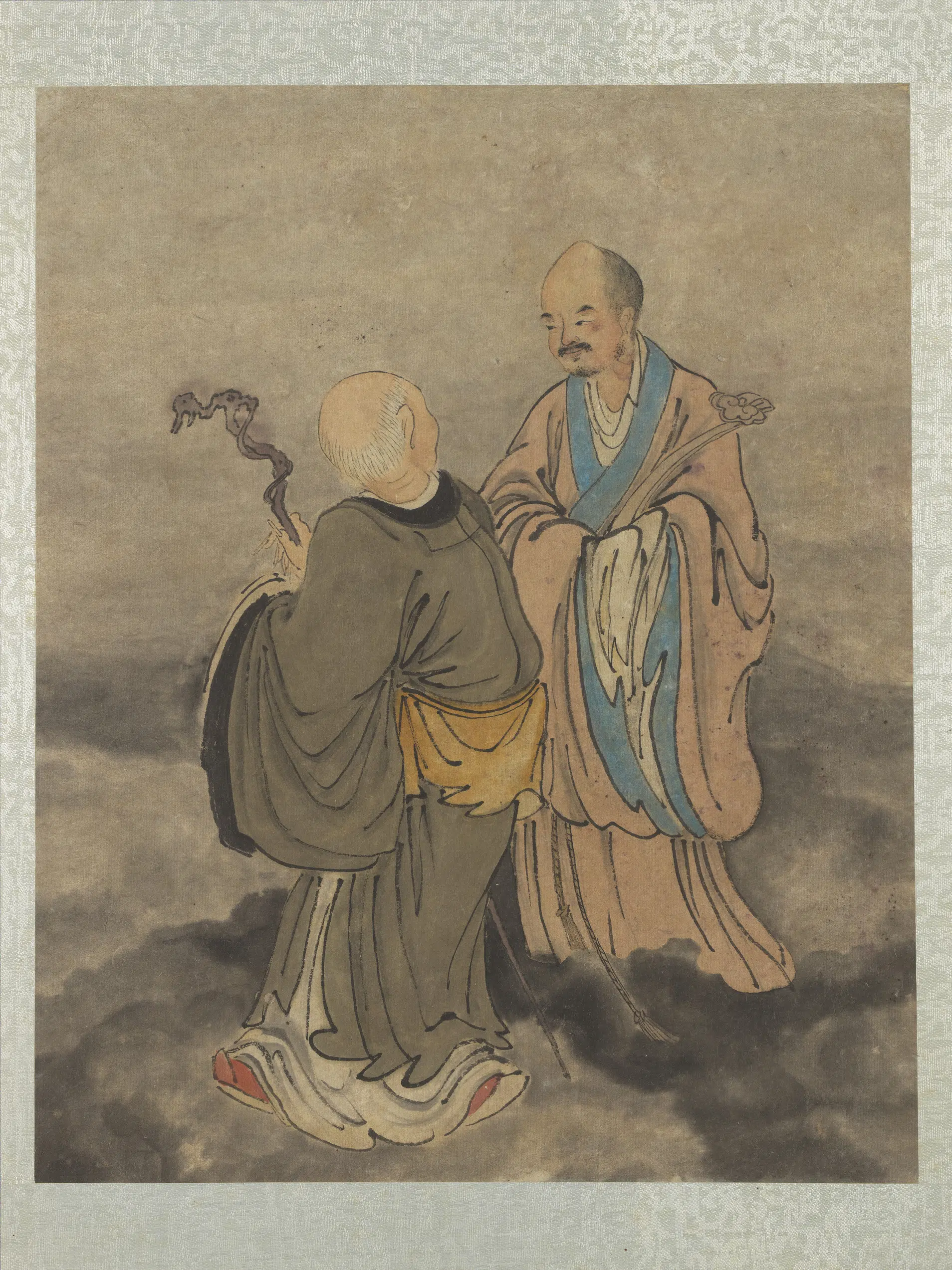 明朝【郑重】《十八应真像册-应真像（一）》