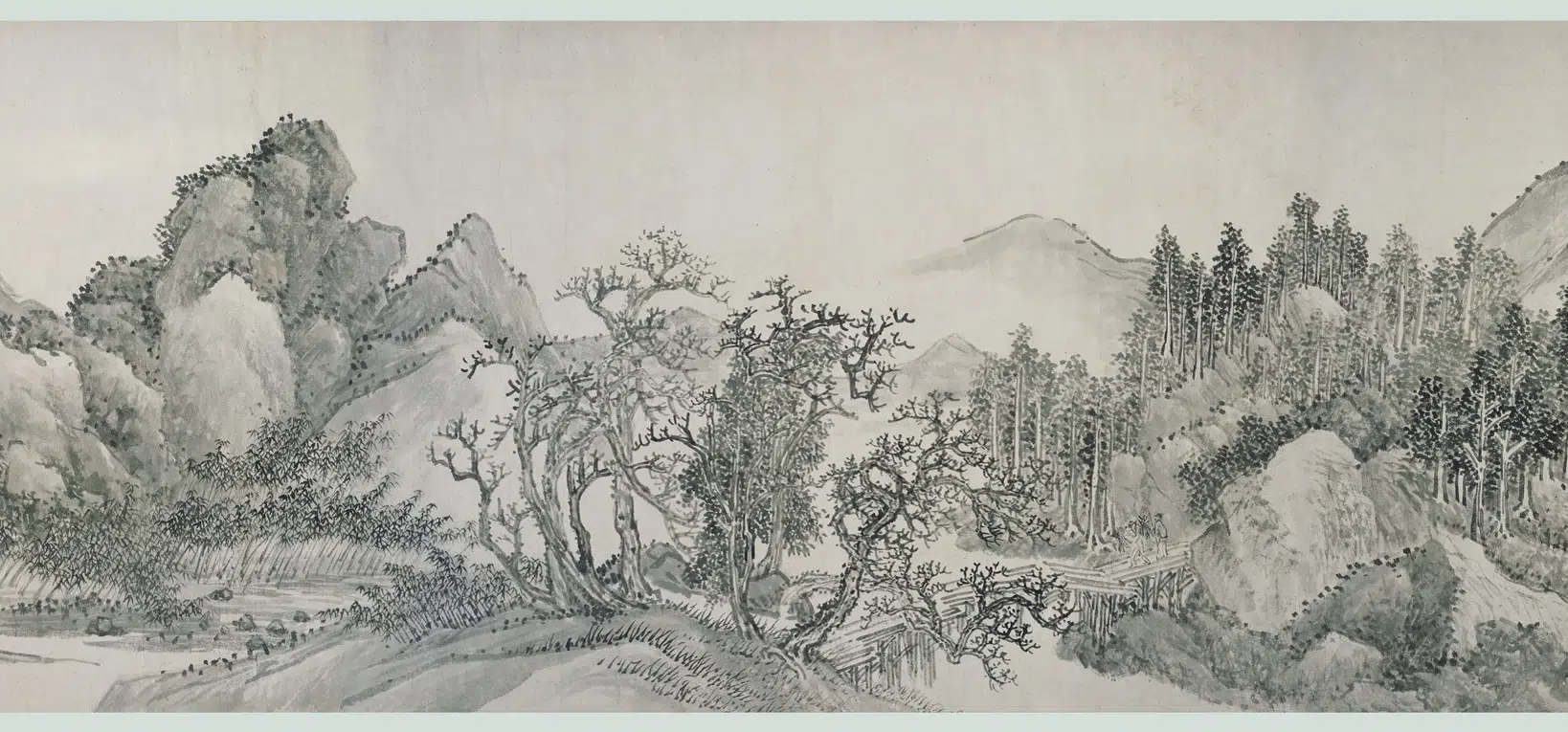 清代【王翚】《仿巨然夏山清晓图卷》 第2张 清代【王翚】《仿巨然夏山清晓图卷》 第2张