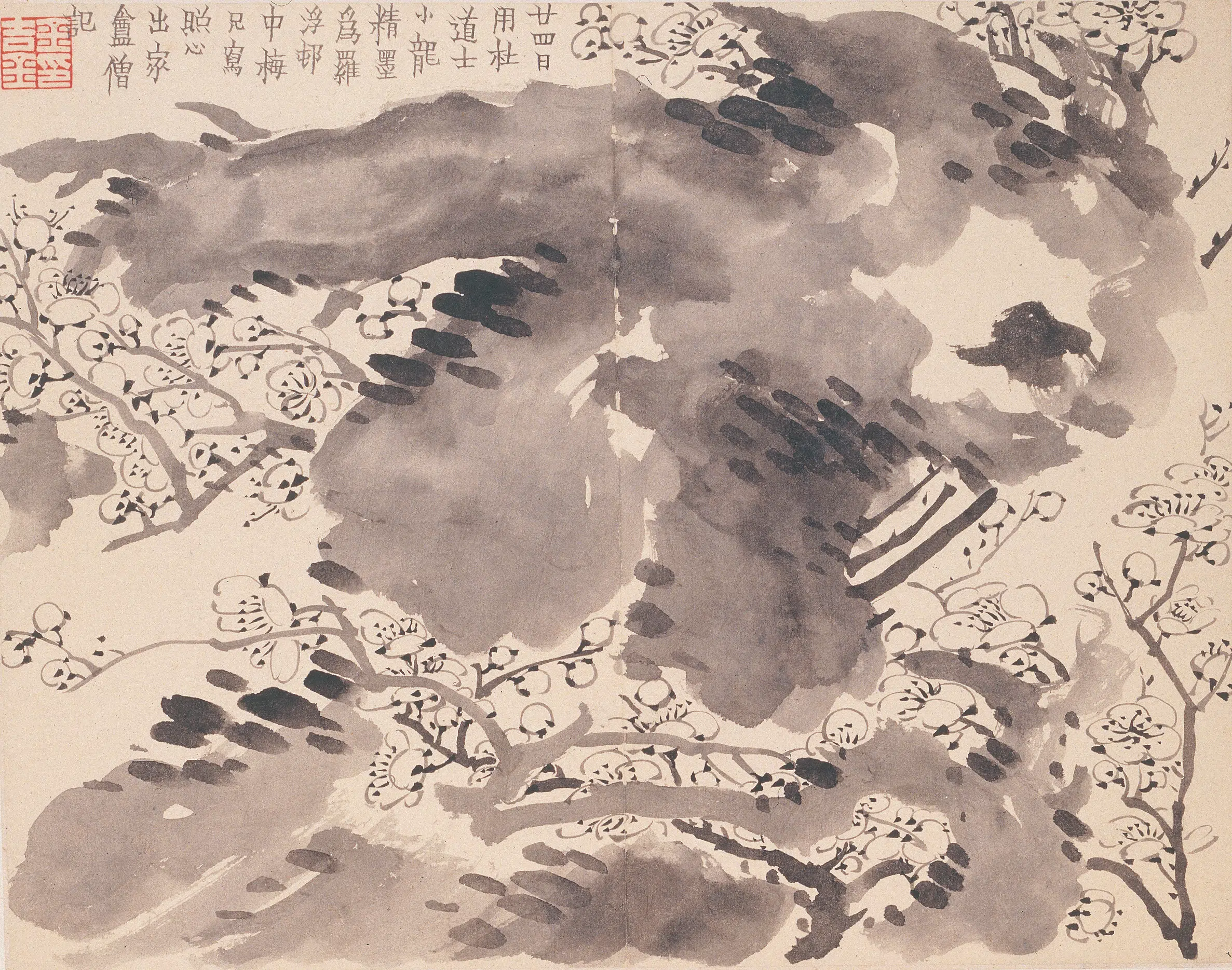 清代【金农】《墨梅图册》 第15张