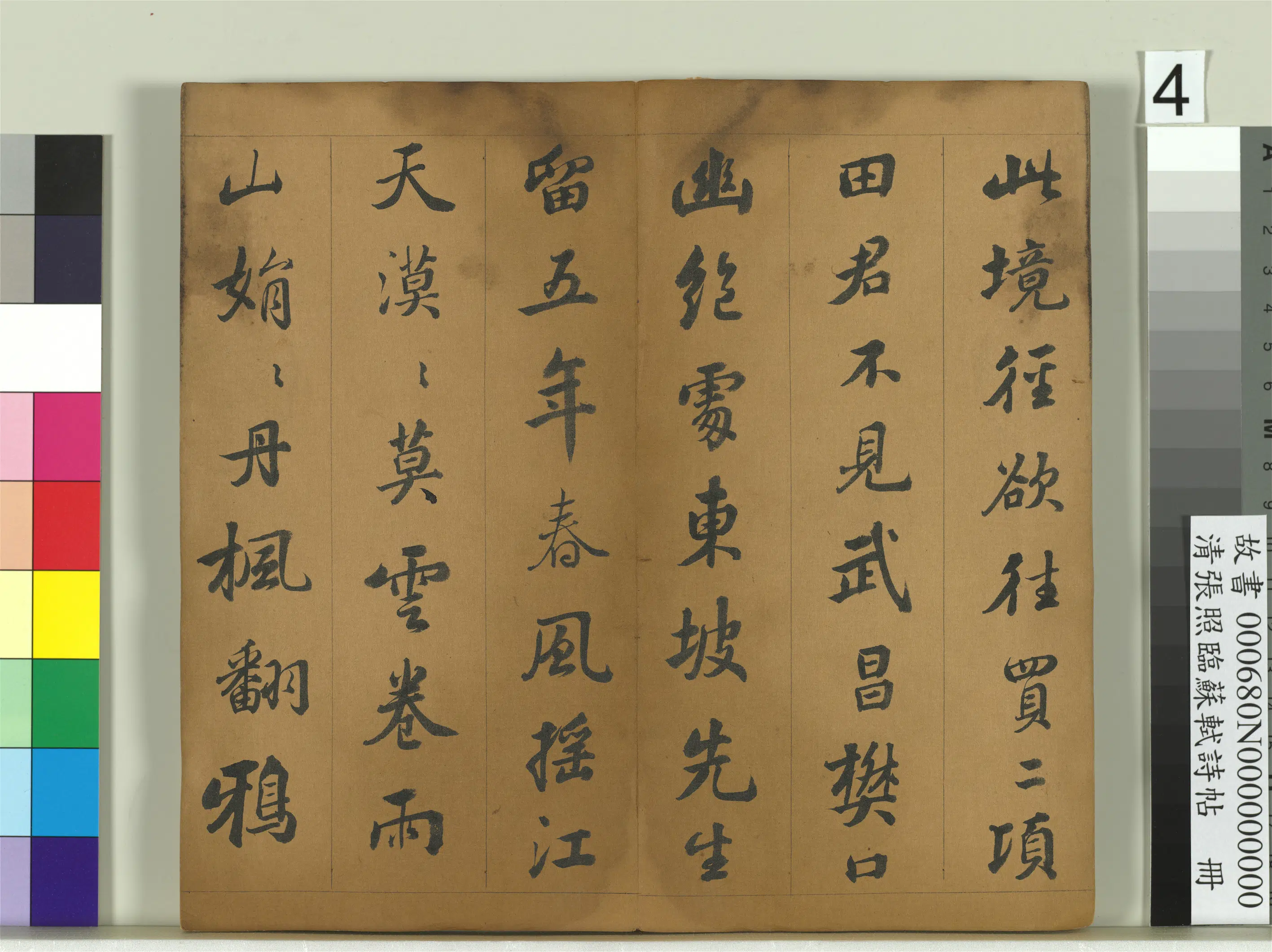 清代【张照】《临苏轼诗帖册》 第15张