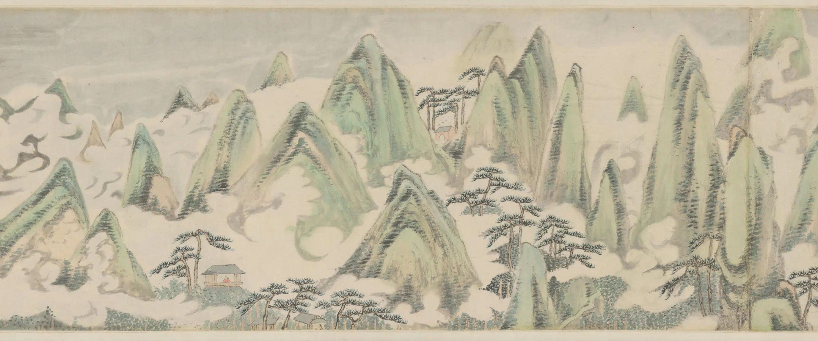 清代【萧云从】《仿古山水图屏》 第20张
