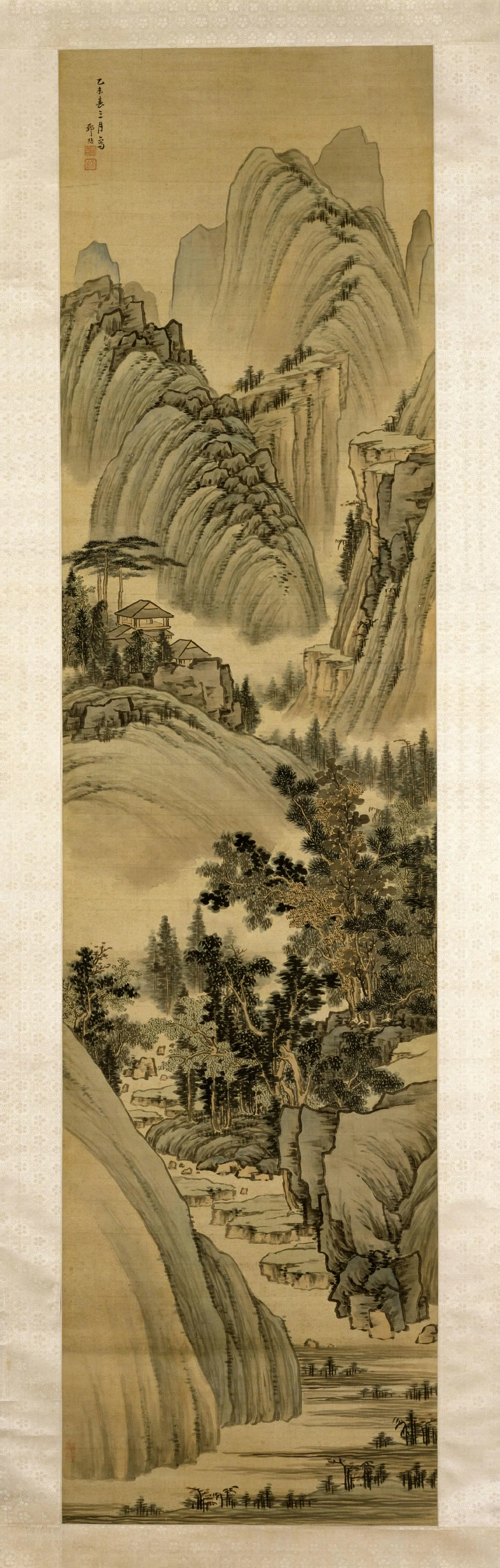 清代【邹喆】《山水图轴-2》