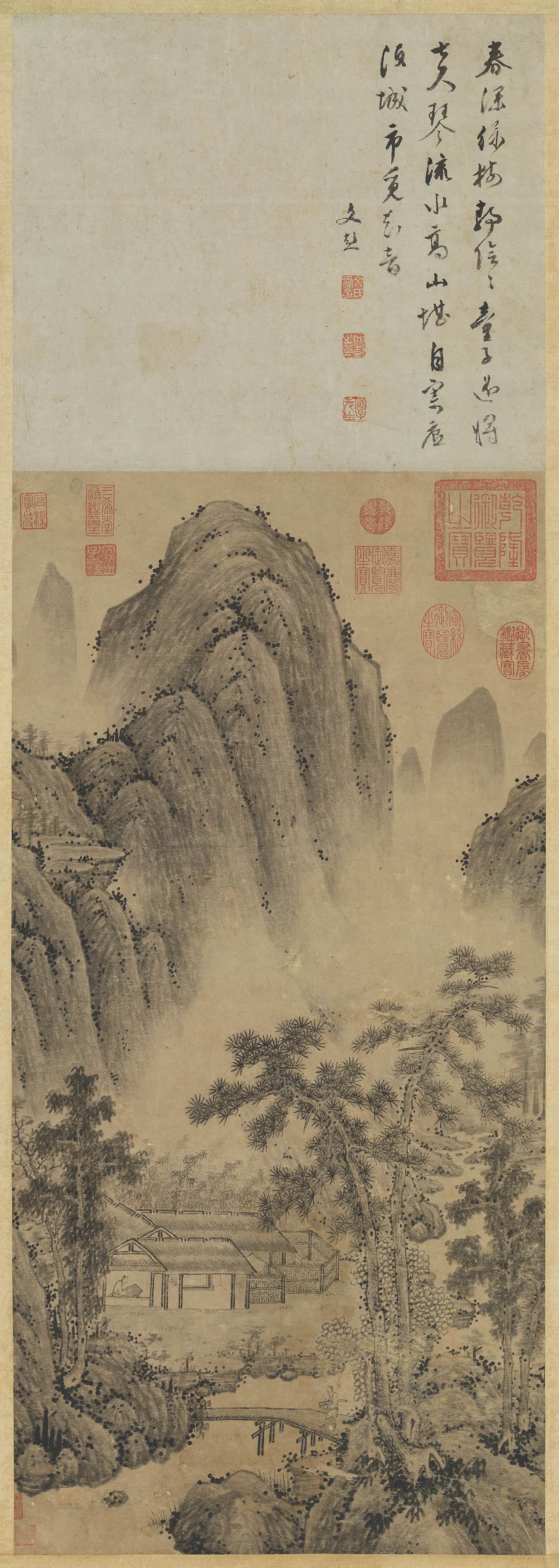 明朝《明人山水图轴-1》 第1张 明朝《明人山水图轴-1》 第1张