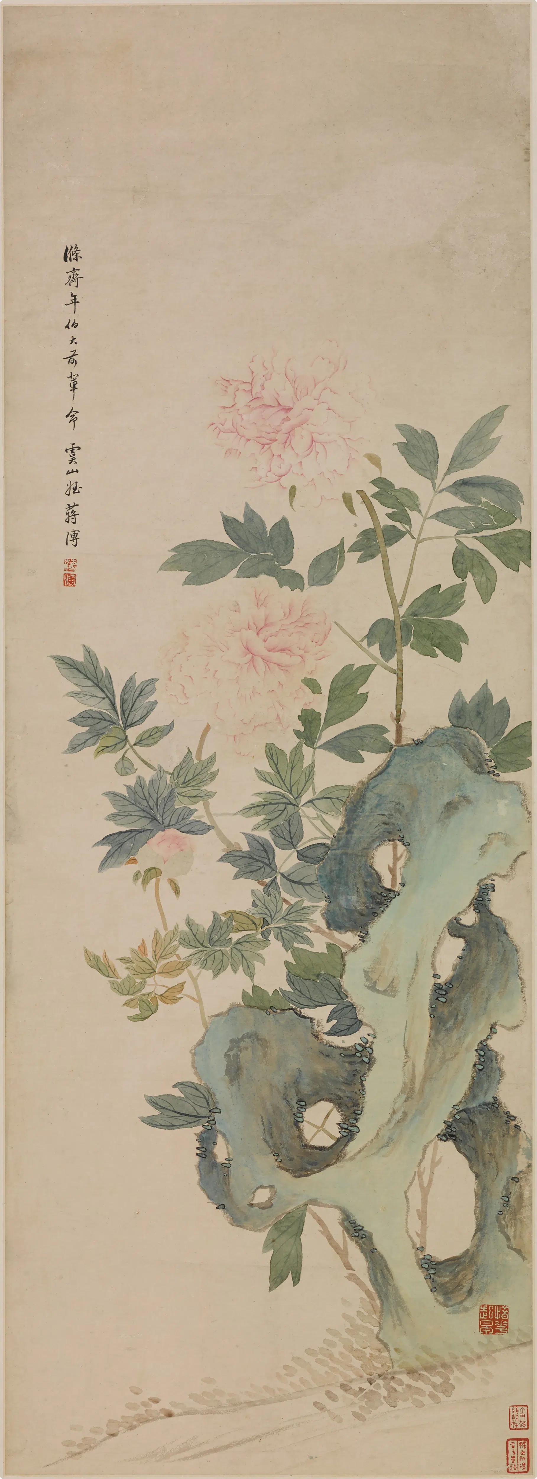 清代【蒋溥】《富贵寿考图轴》