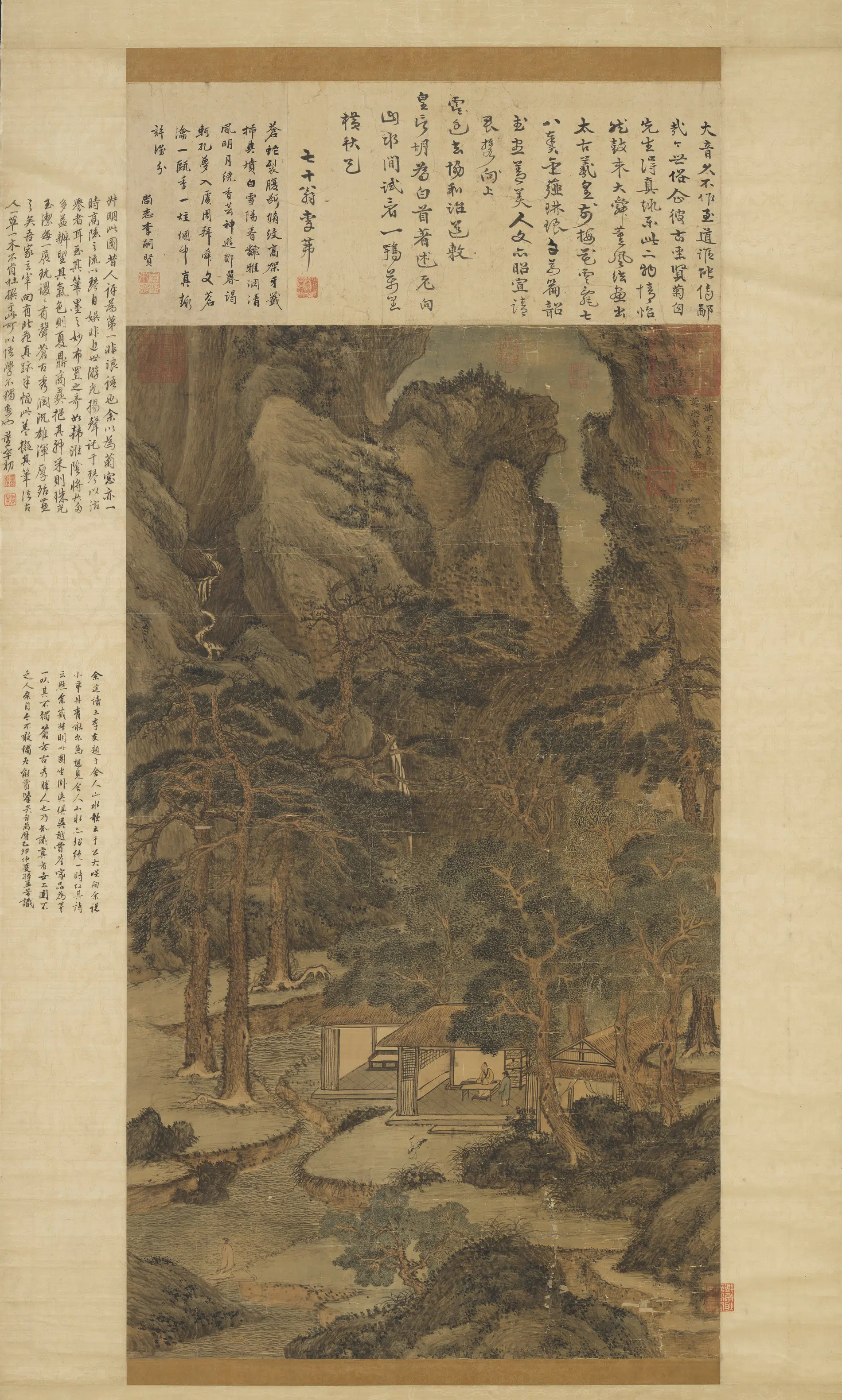 元朝【王蒙】《溪山高逸图轴》